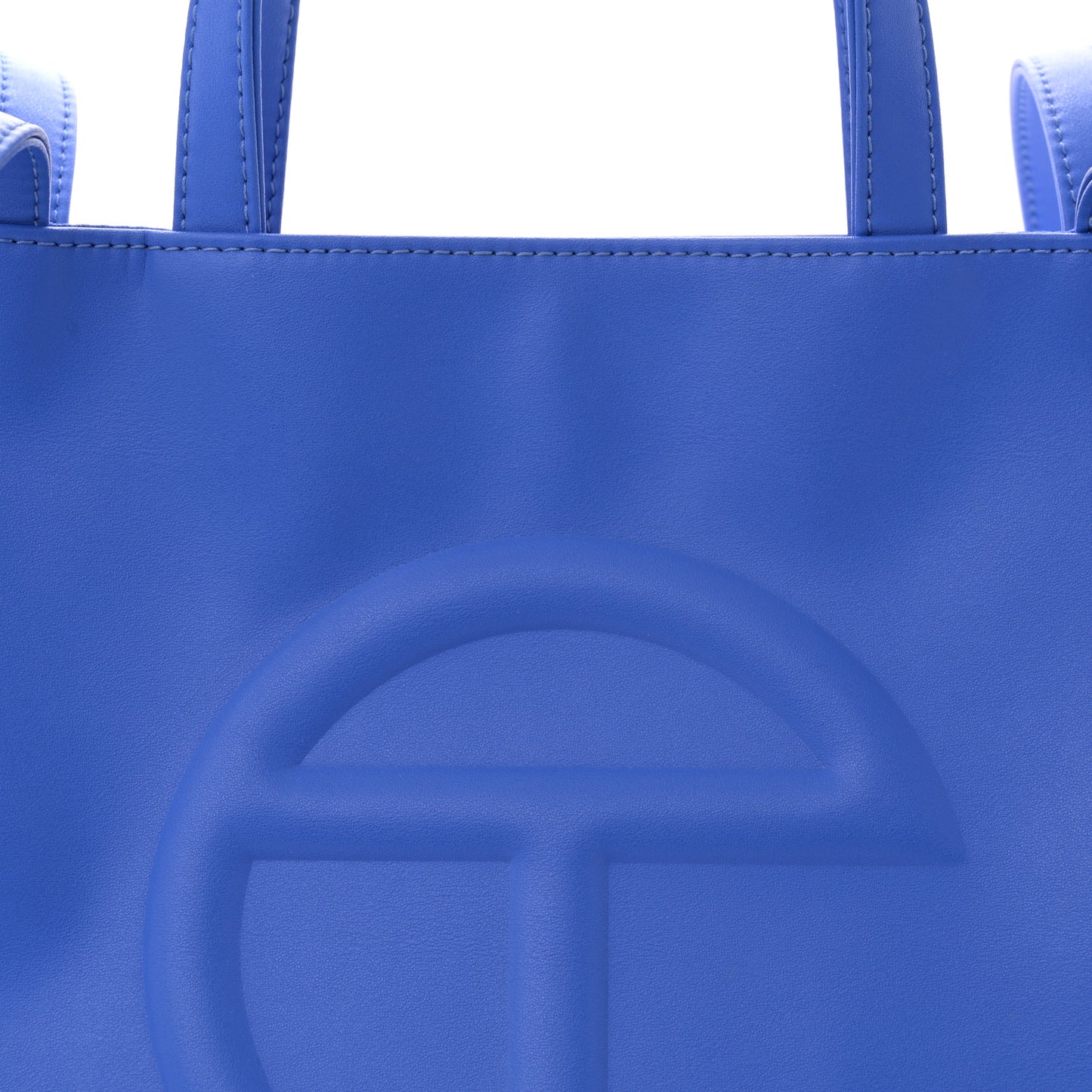 Vegan Leather Medium Shopping Bag Cerulean