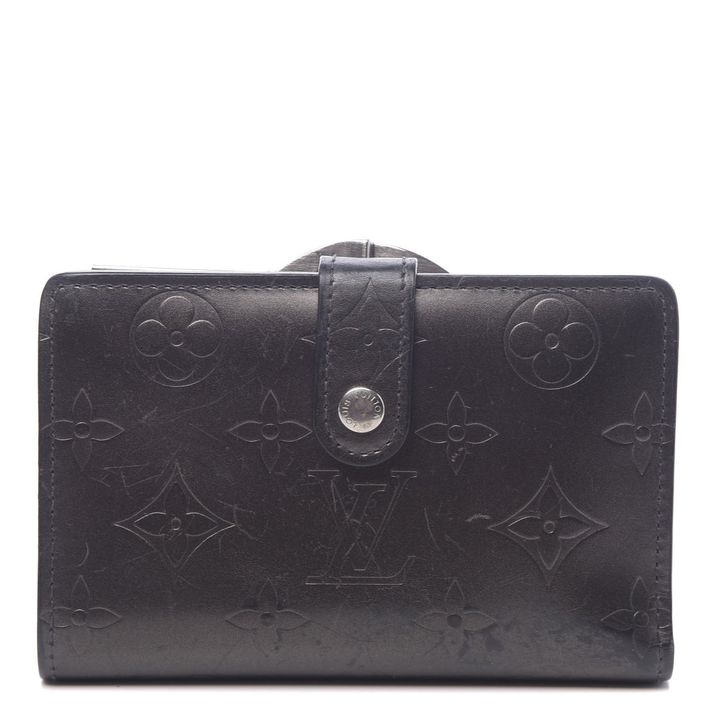 Mat Monogram French Purse Wallet Black