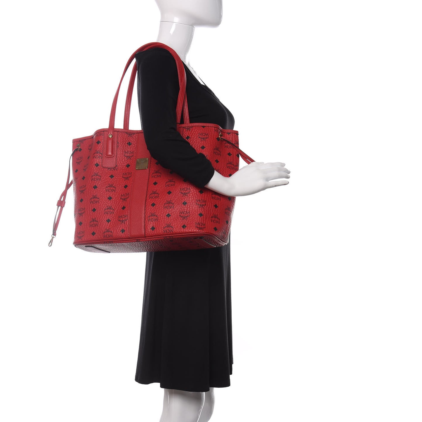 Visetos Medium Liz Reversible Shopper Tote Ruby Red