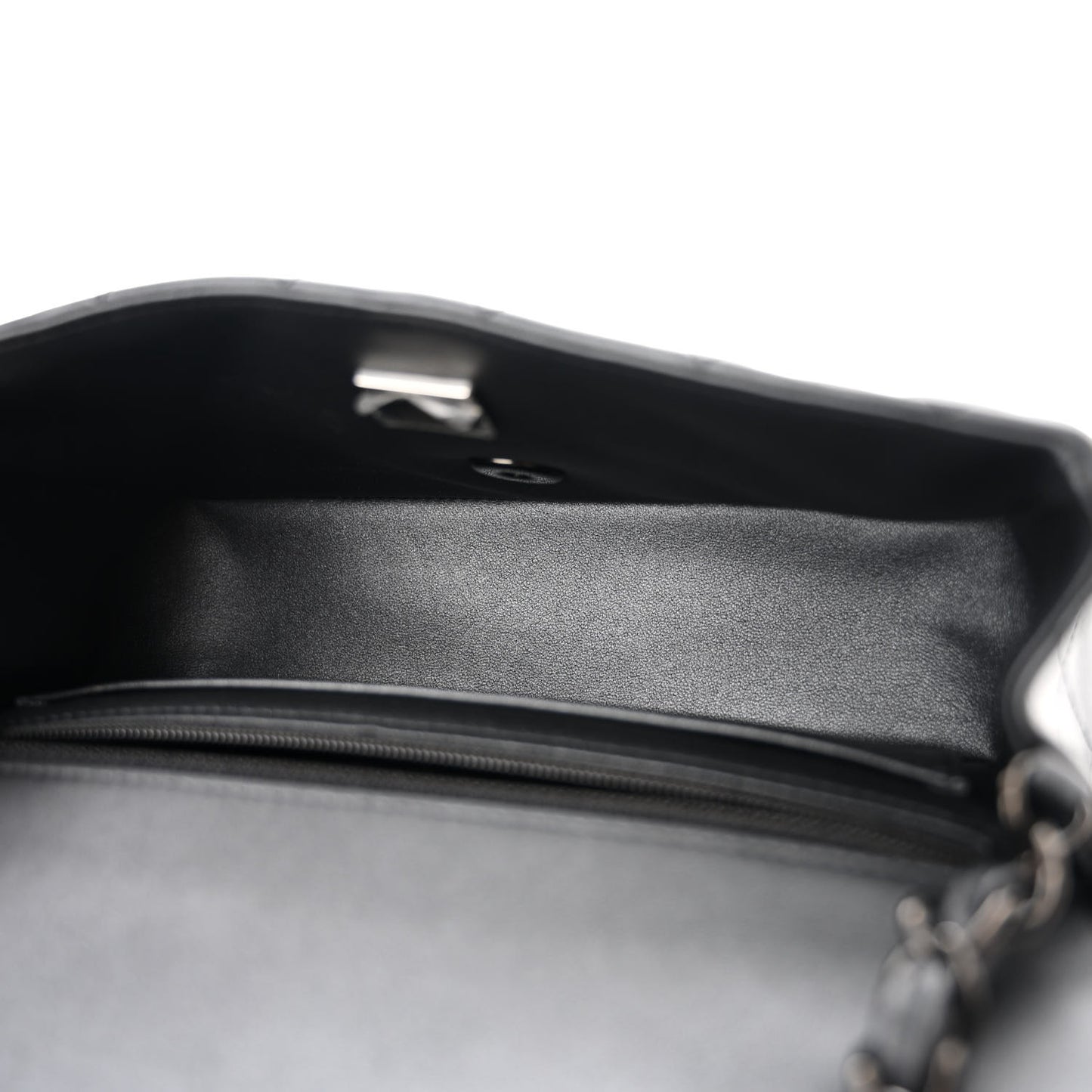 Lambskin Quilted Mini Rectangular Flap So Black