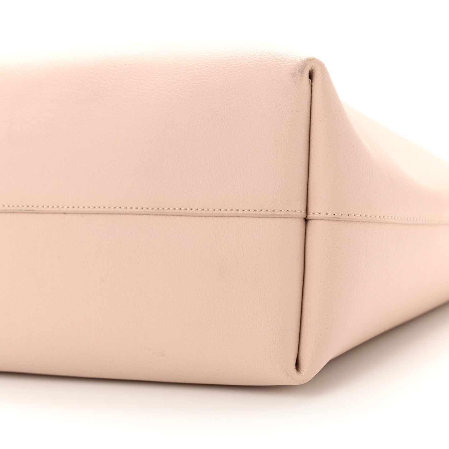 Calfskin Large Shopping Tote Pale Blush