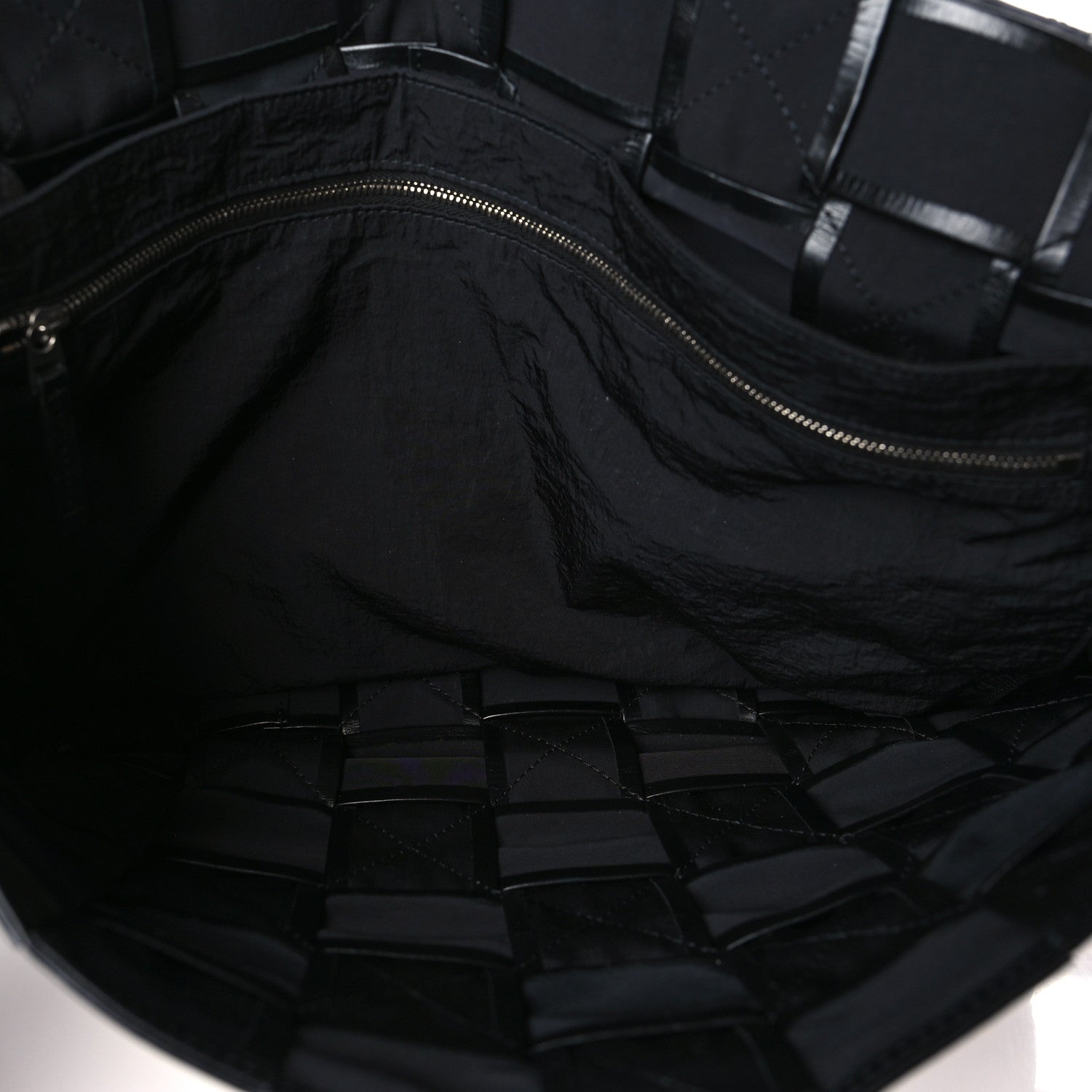 Bottega Veneta Paper Calfskin Maxi Intreccio Large Cassette Crossbody Bag Black 5 of 8