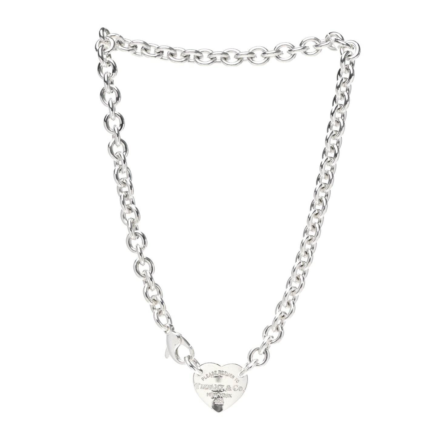 Sterling Silver Return to Tiffany Heart Tag Choker Necklace