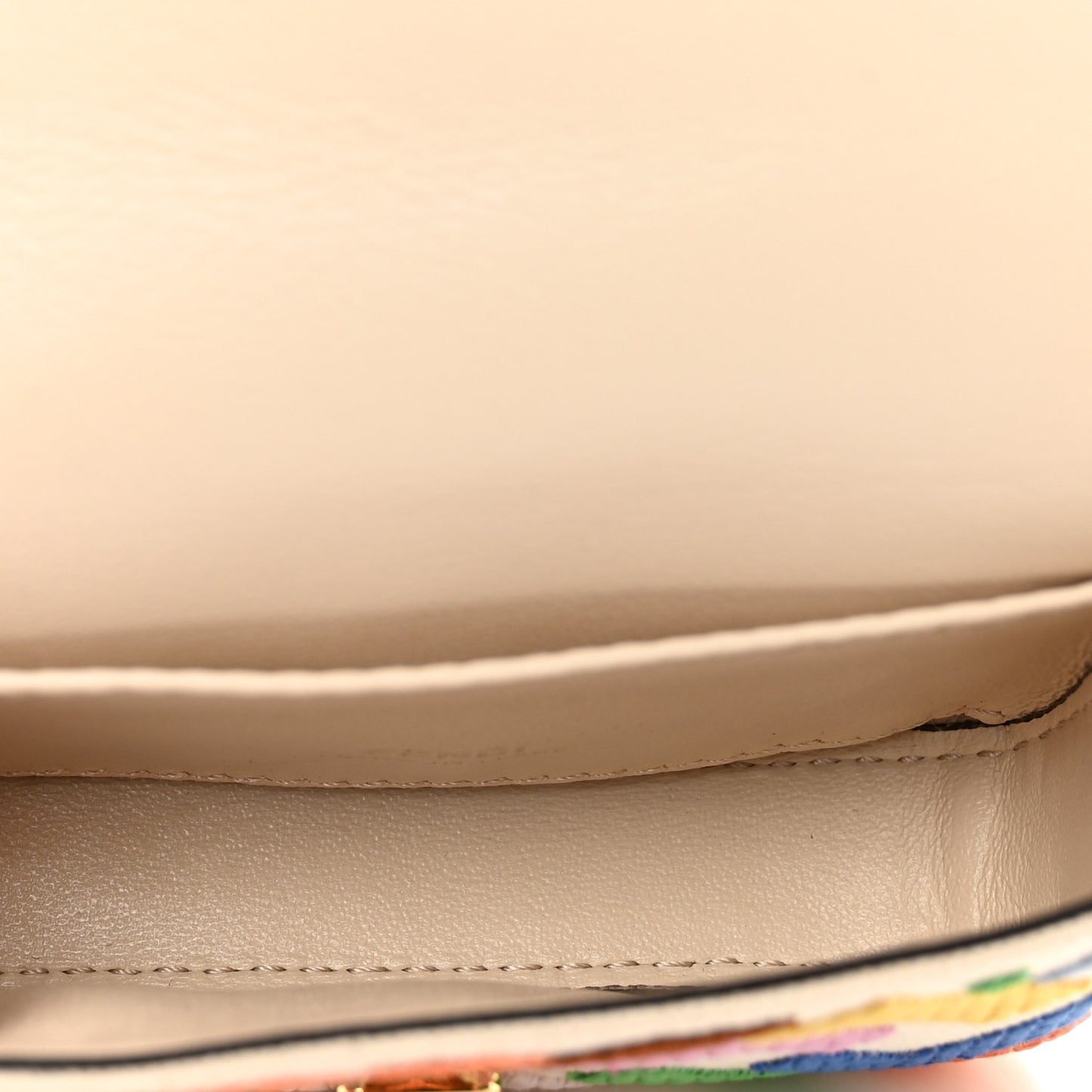 Canvas Nappa FF Multicolor Embroidered Nano Maxi Buckle Baguette Charm Grezzo Multicolor