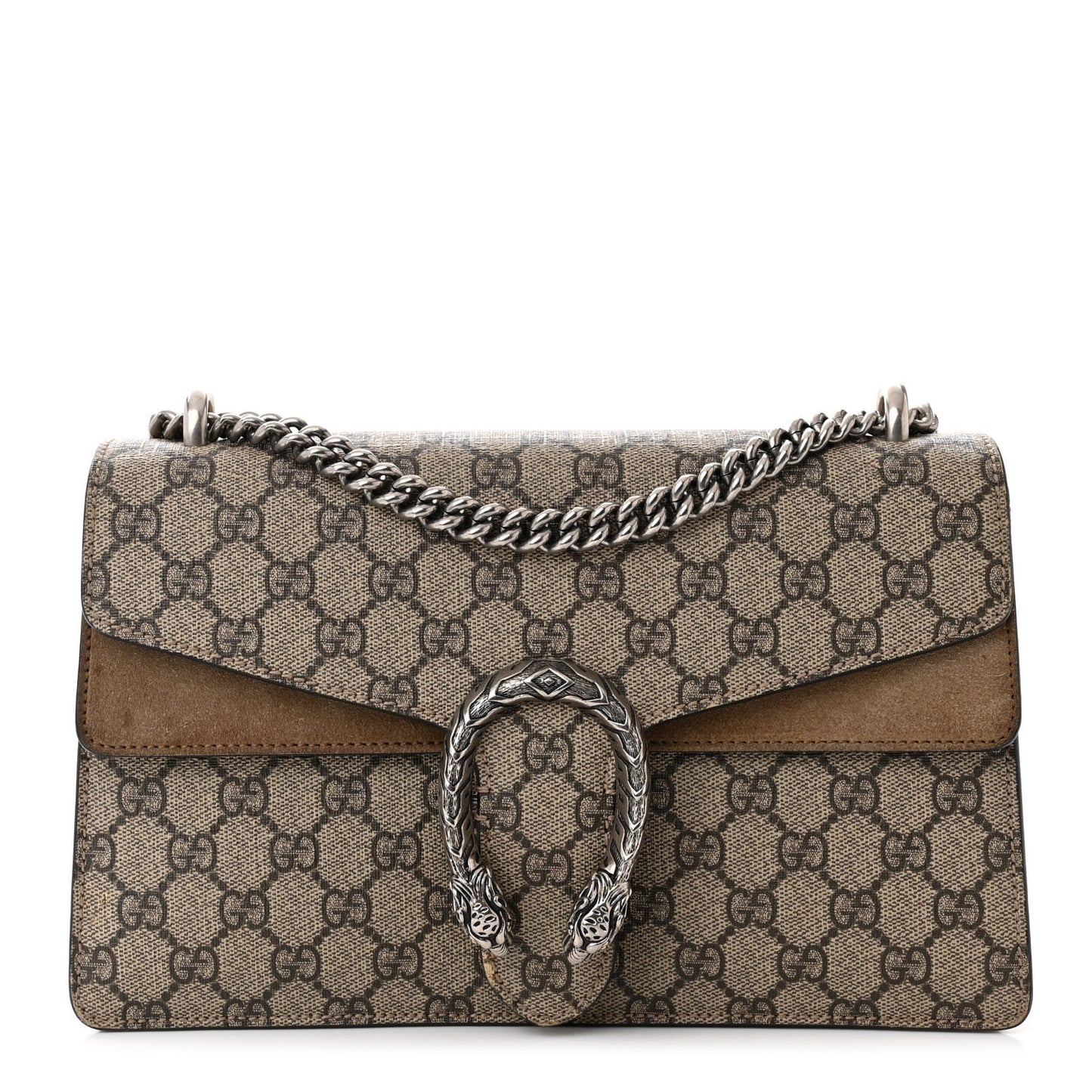 GG Supreme Monogram Small Dionysus Shoulder Bag Taupe