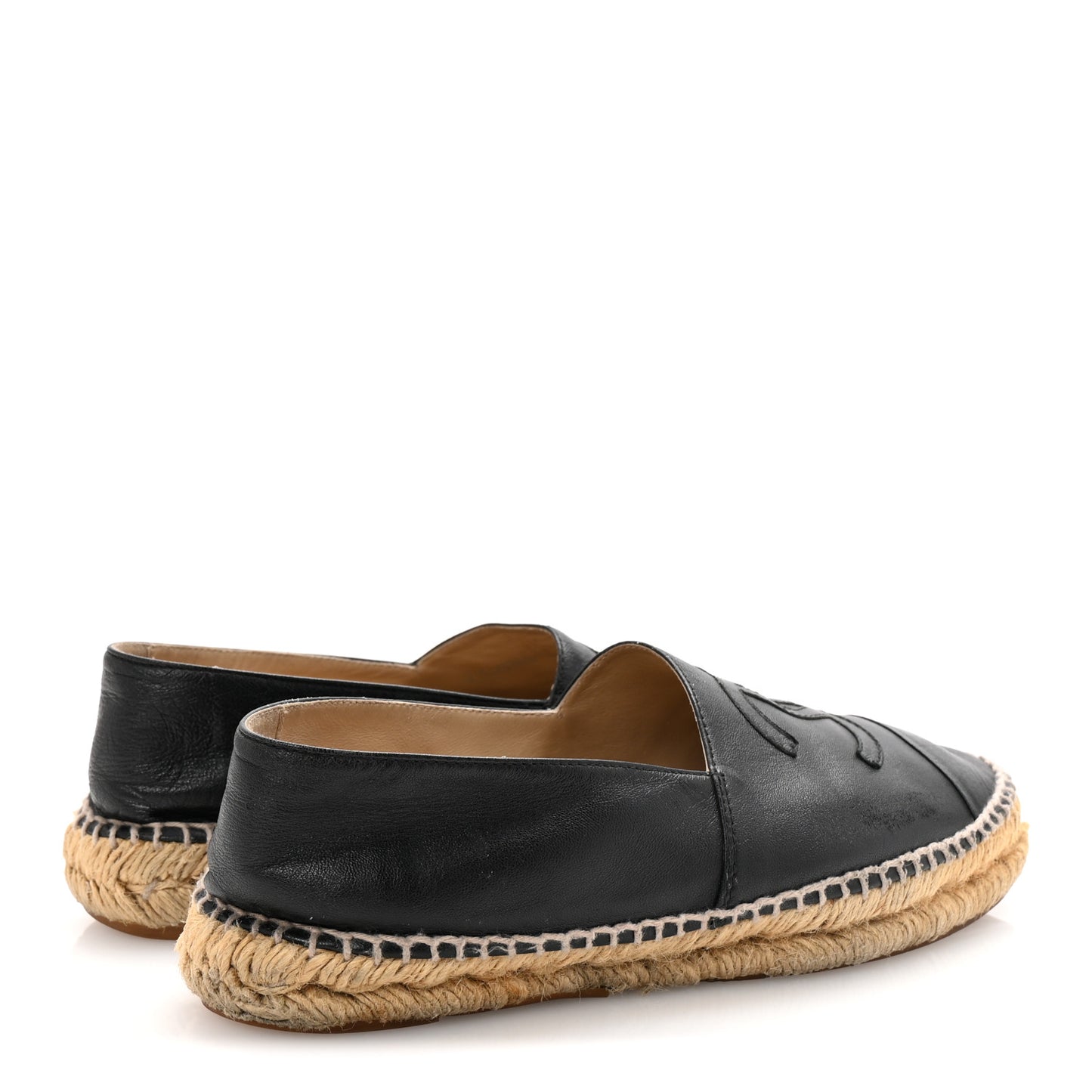 Lambskin CC Espadrilles 38 Black