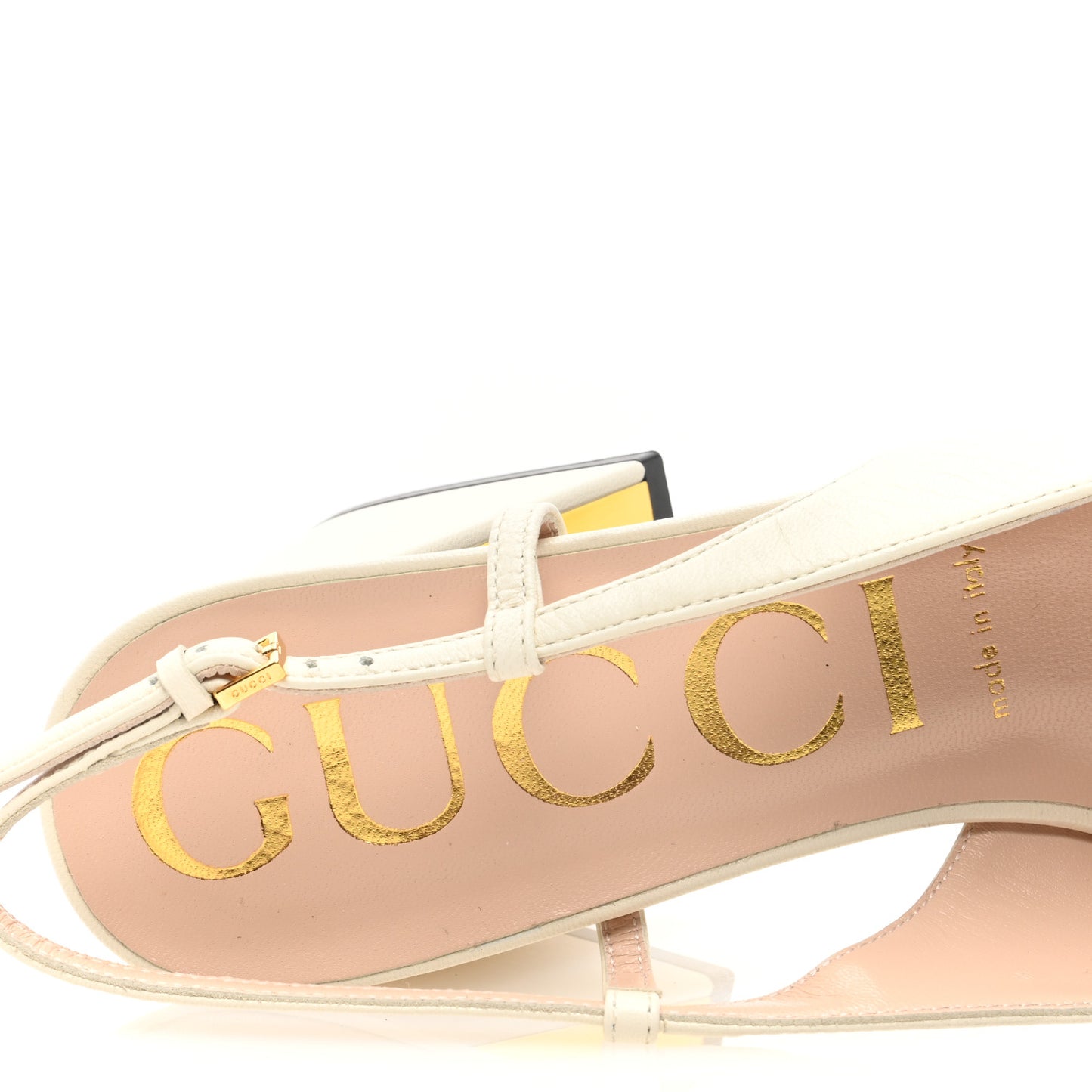 Malaga Kid Horsebit 75mm Slingback Pumps 38.5 Mystic White
