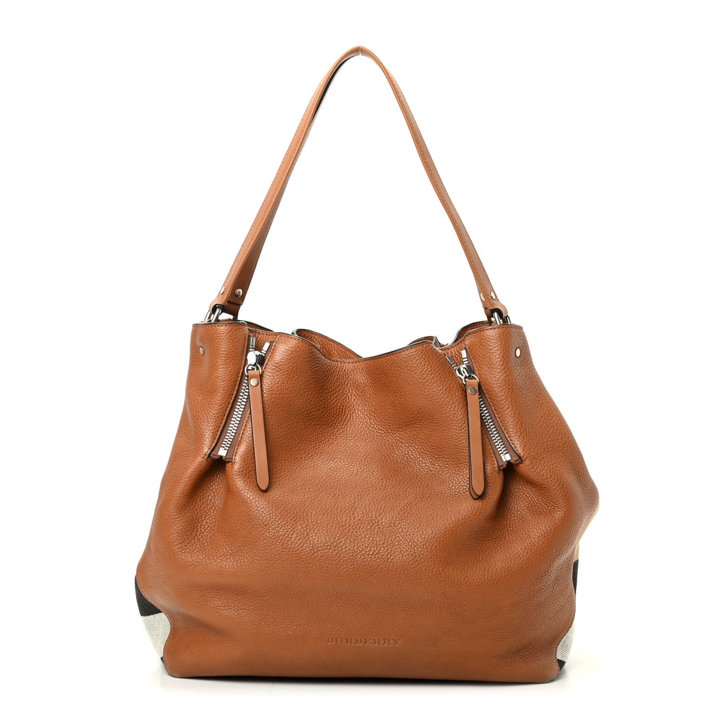 Brit Calfskin House Check Medium Maidstone Saddle Brown