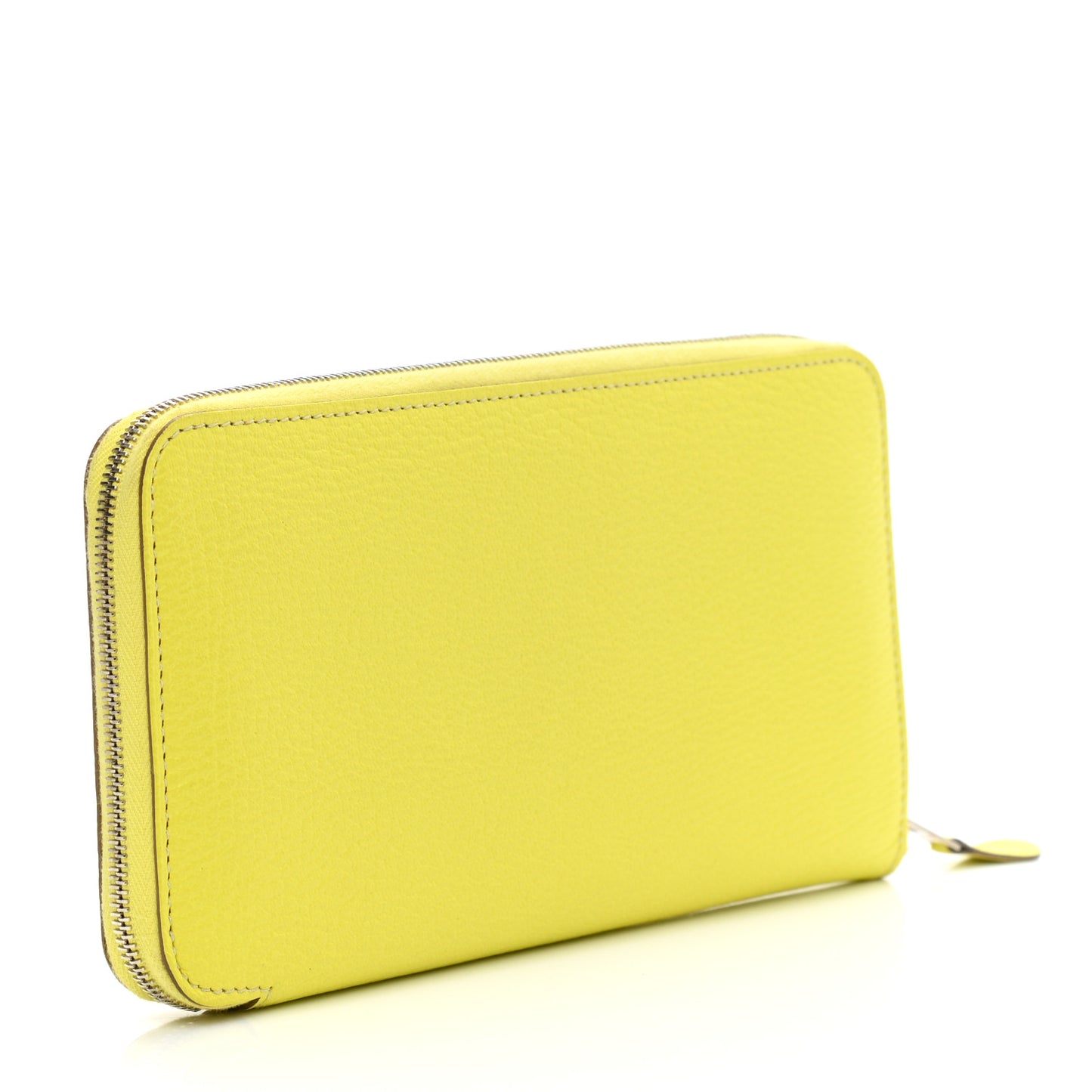 Chevre Mysore Verso Evelyne Long Wallet Lime Gris Perle