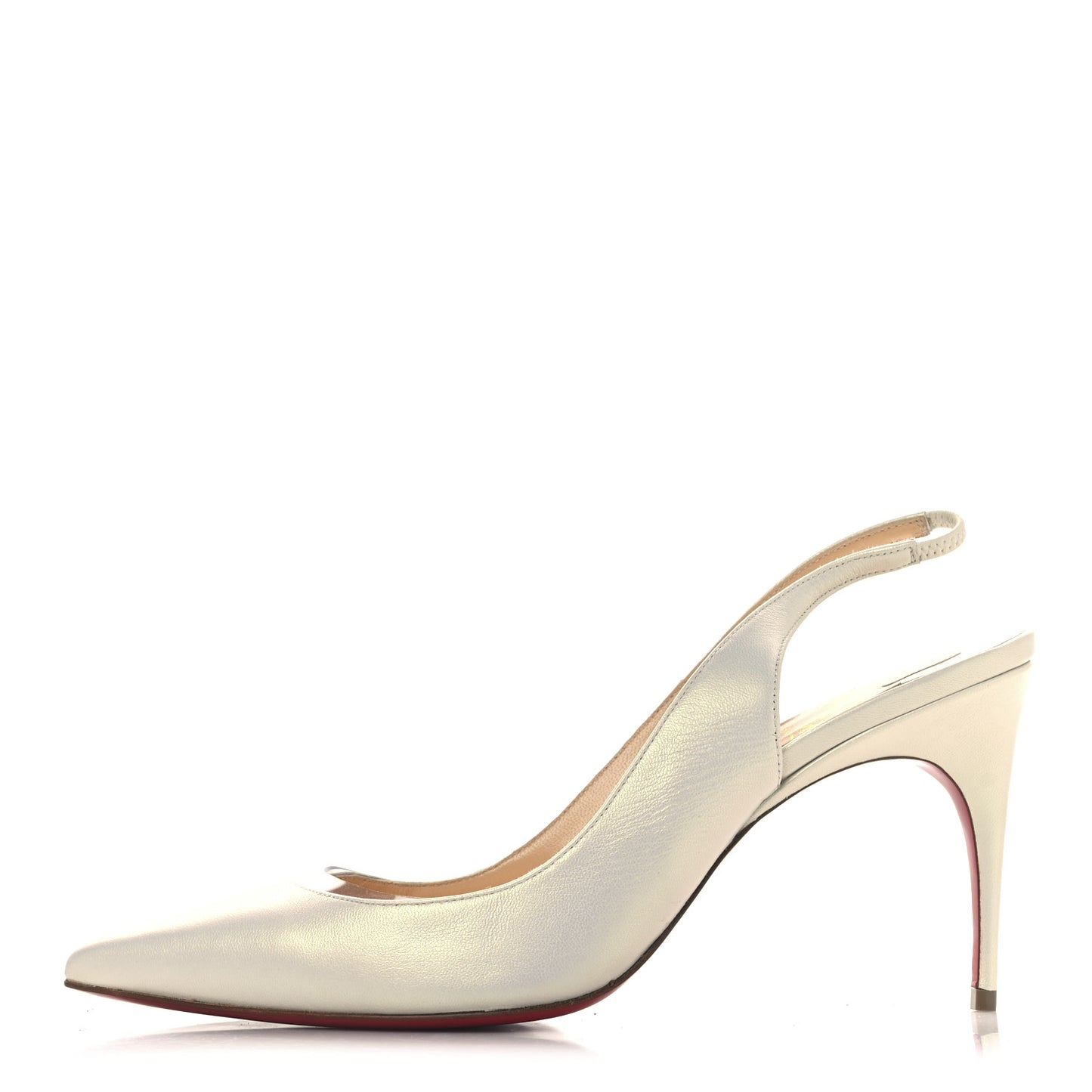 Nappa PVC V Sling 85 Pumps 40.5 White