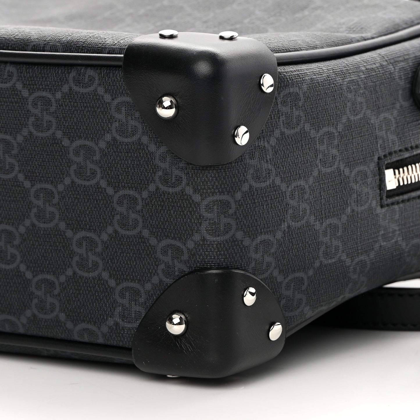 GG Supreme Monogram Selleria Calfskin Square Messenger Bag Black