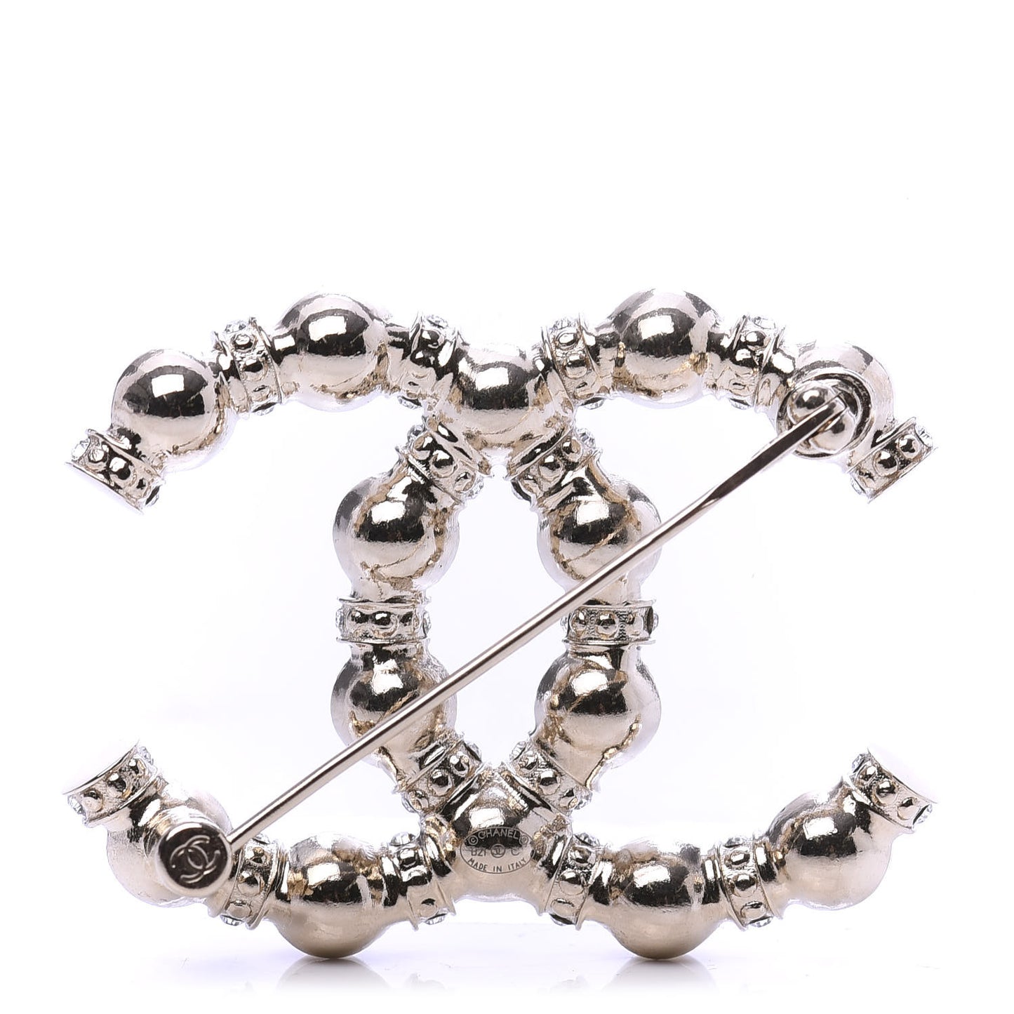 Pearl Crystal Nefertiti CC Brooch Gold