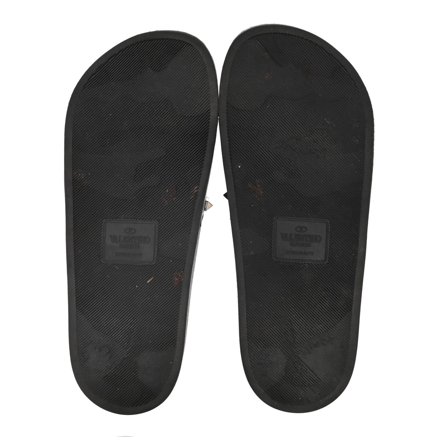 Rubber Rockstud Slide Sandals 39 Black