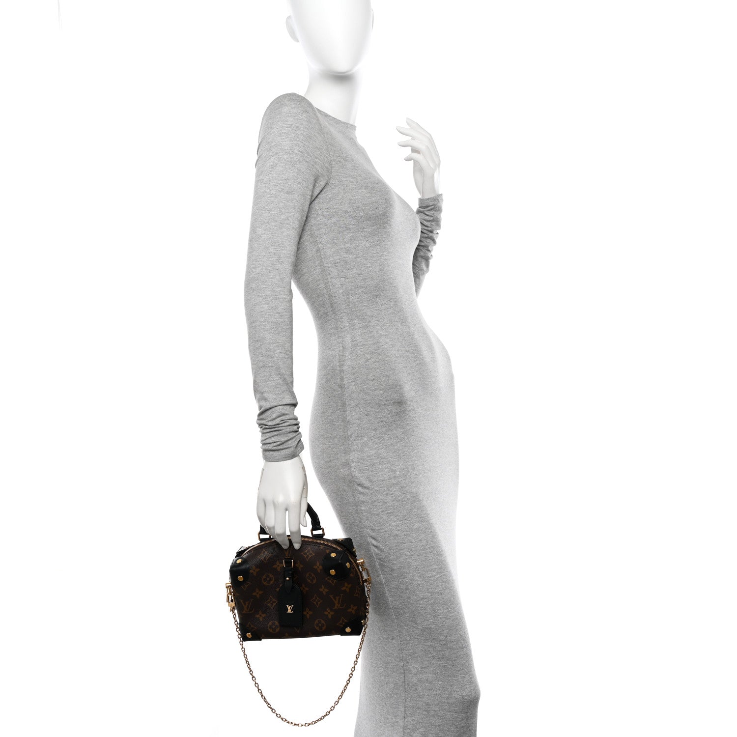 Louis Vuitton Monogram Petite Malle Souple Black 2 of 13