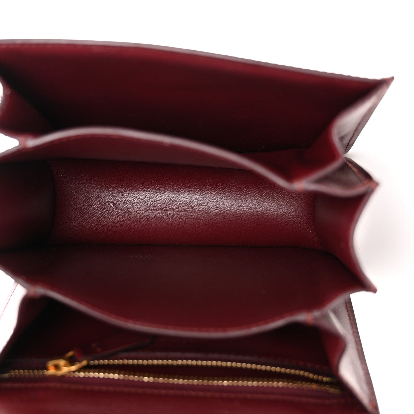 Box Calfskin Small Classic Box Flap Bag Burgundy