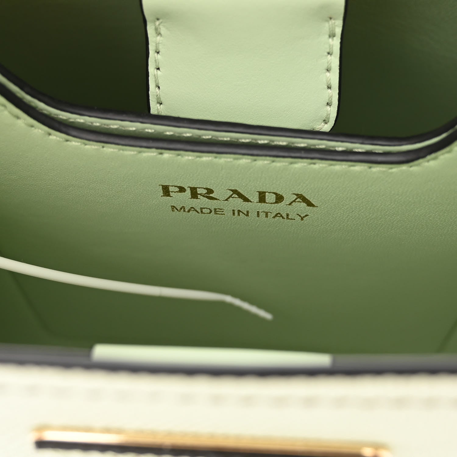 Prada Saffiano Cuir Small Panier Bucket Bag Acqua Sfumato 6 of 9