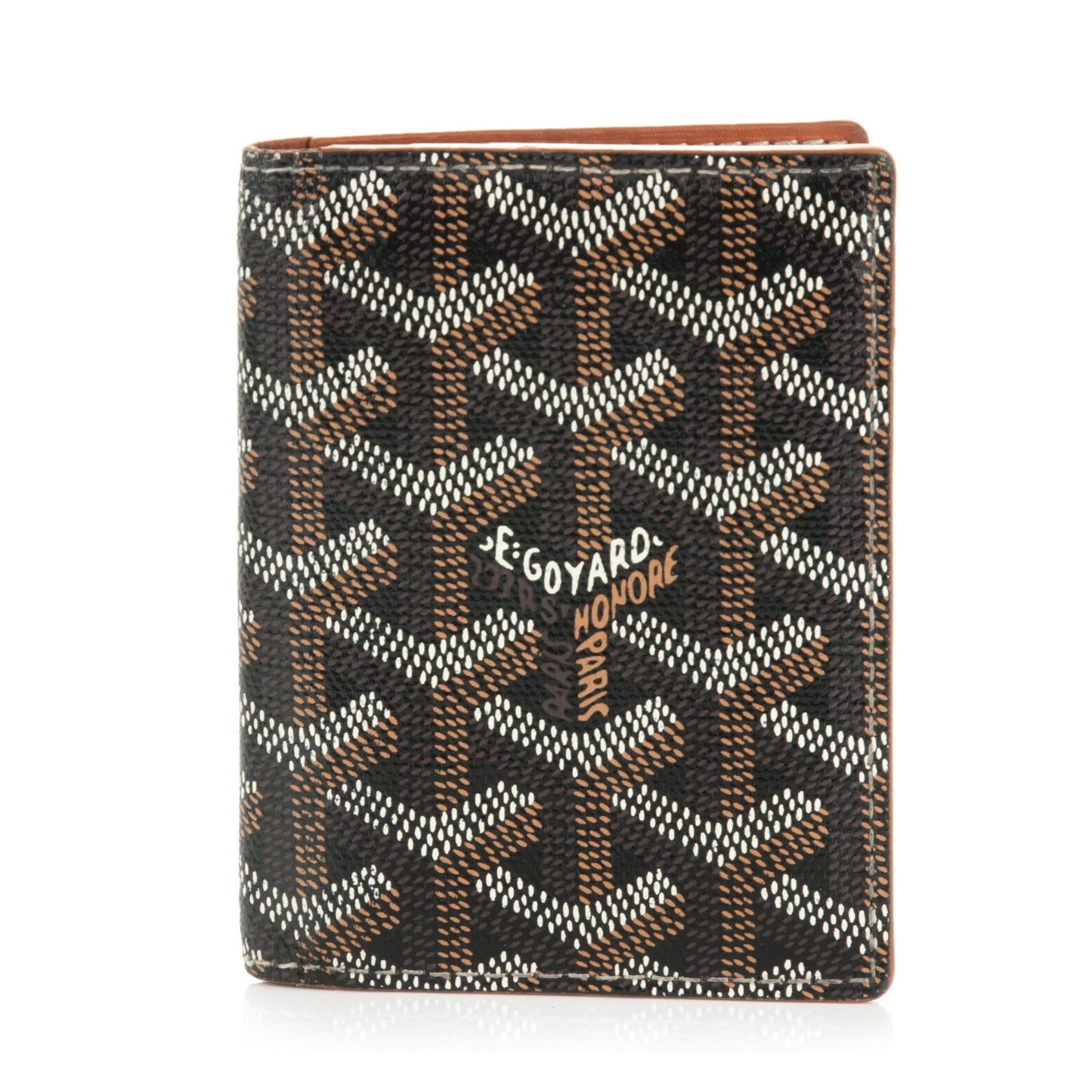 Goyardine Saint Marc Folding Card Case Black