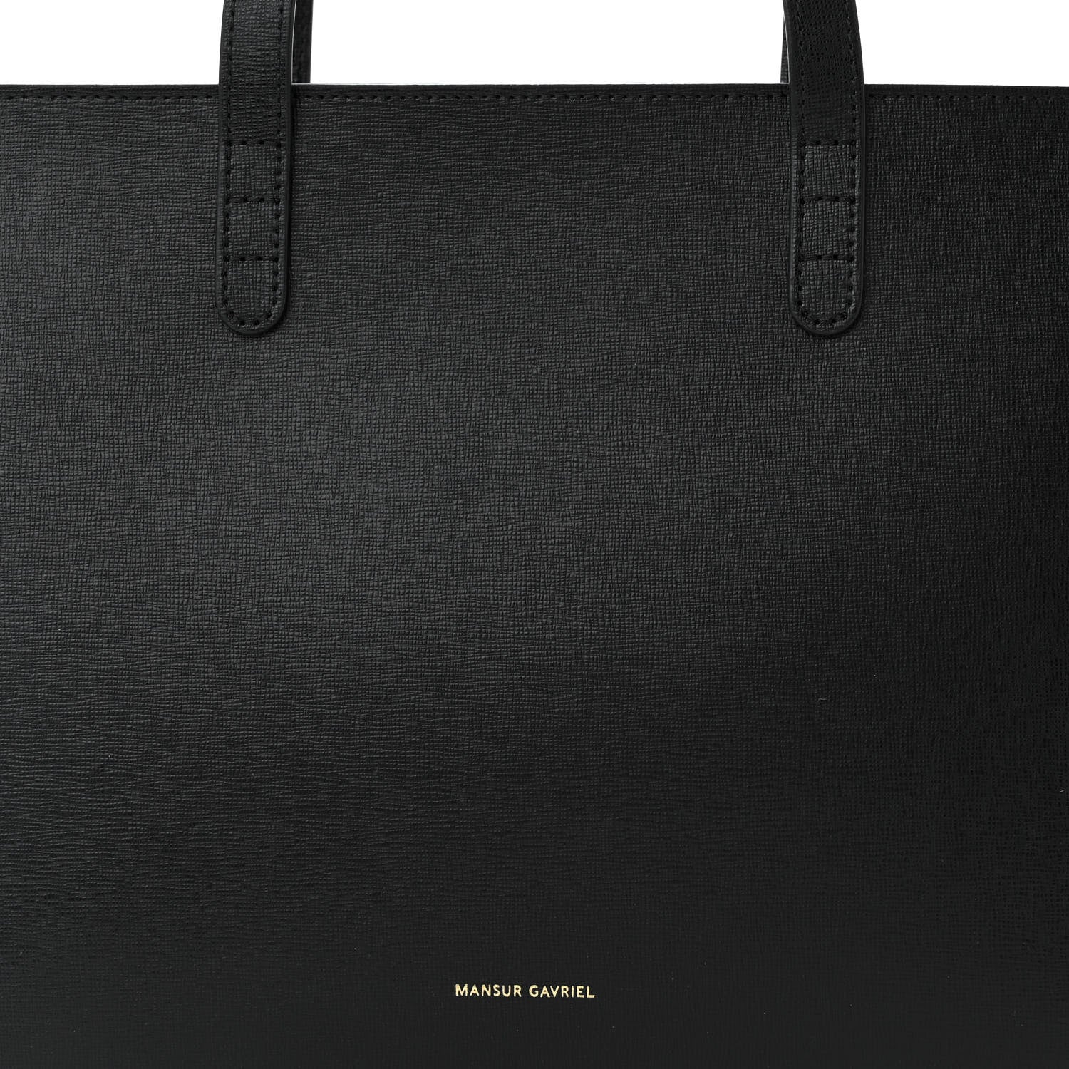 Mansur Gavriel Saffiano Small Zip Tote Black Flamma 7 of 9