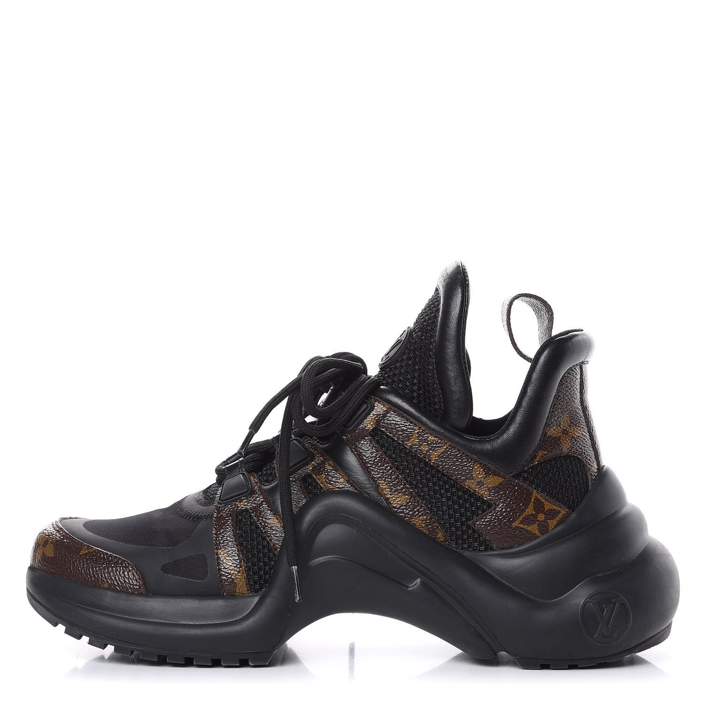 Calfskin Patent Monogram LV Archlight Sneakers 37 Black