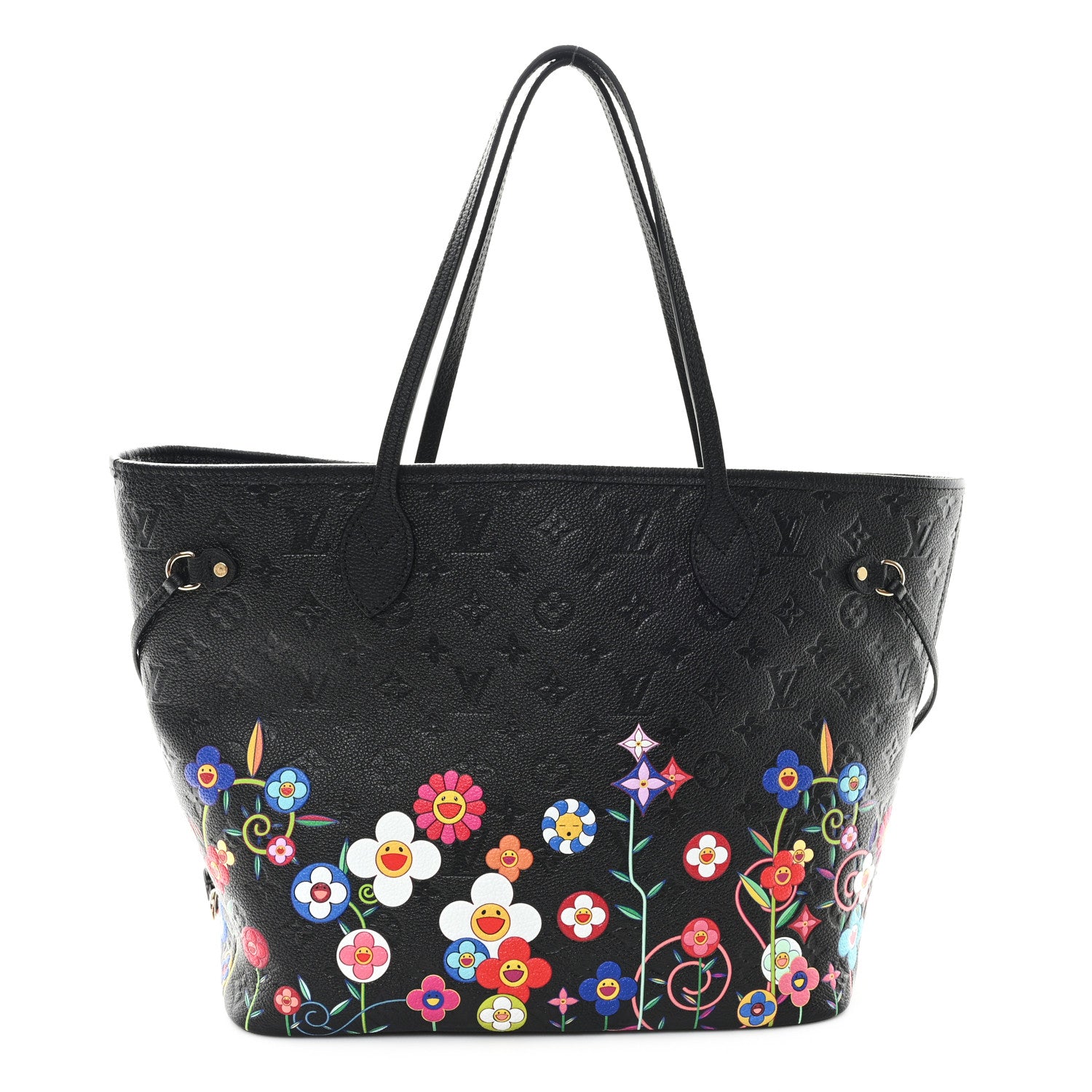 Louis Vuitton LV X TM Empreinte Flowers Neverfull MM Black 1737630