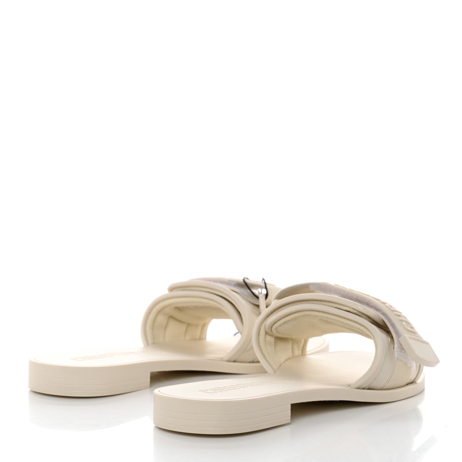Christian Dior Rubber Macrocannage Dio(r)evolution Slide Sandals 41 Off White 4 of 9