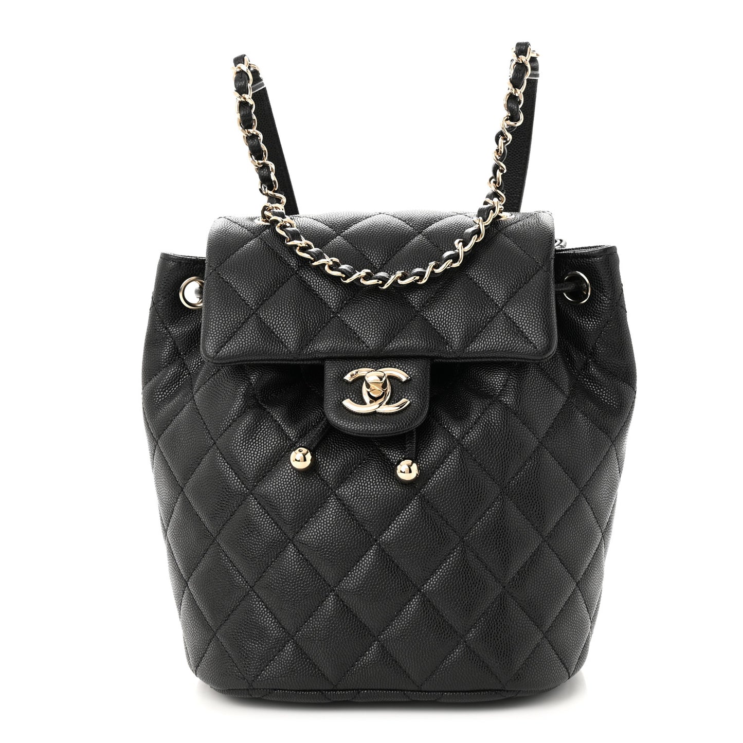 Caviar Quilted Mini Urban Spirit Backpack Black
