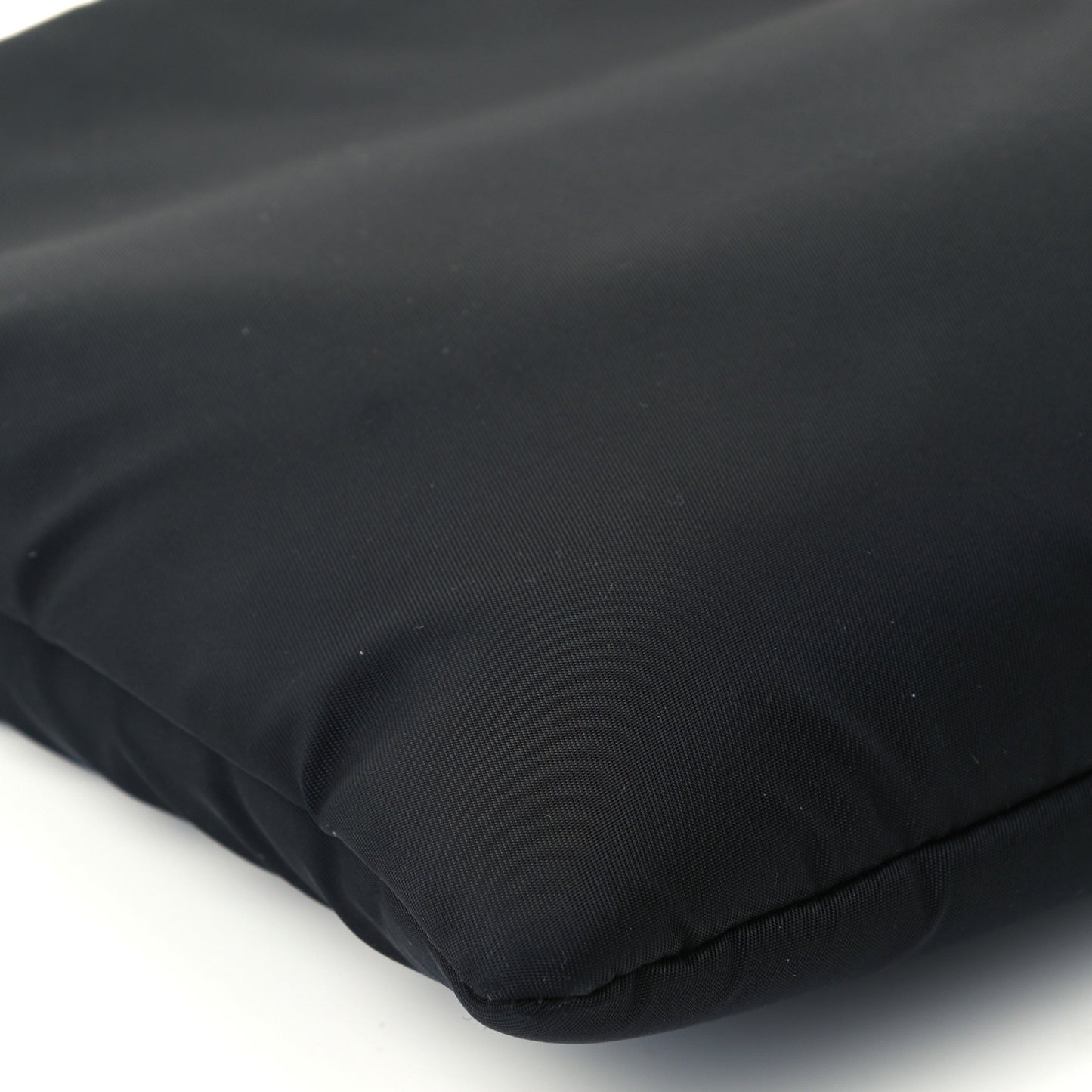 Tessuto Nylon Soft Padded Medium Chain Clutch Bag Black
