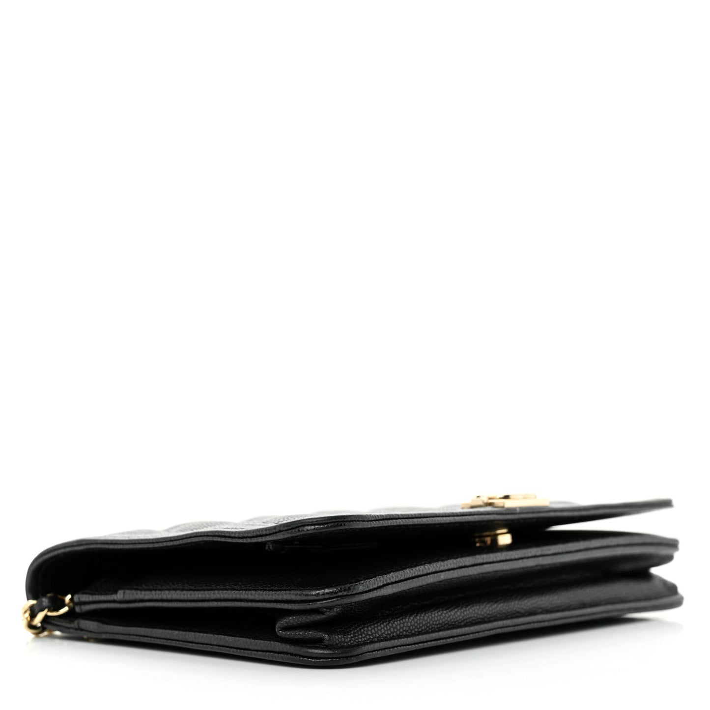 Caviar Quilted Boy Wallet On Chain WOC Black