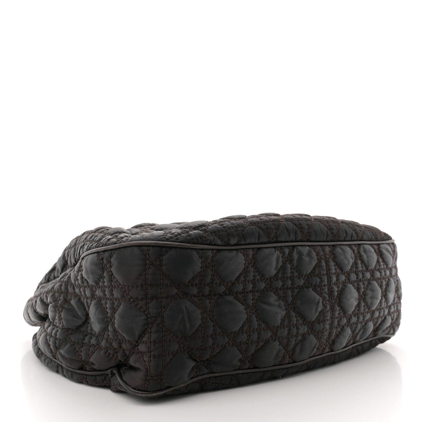Nylon Cannage Shopper Tote Brown