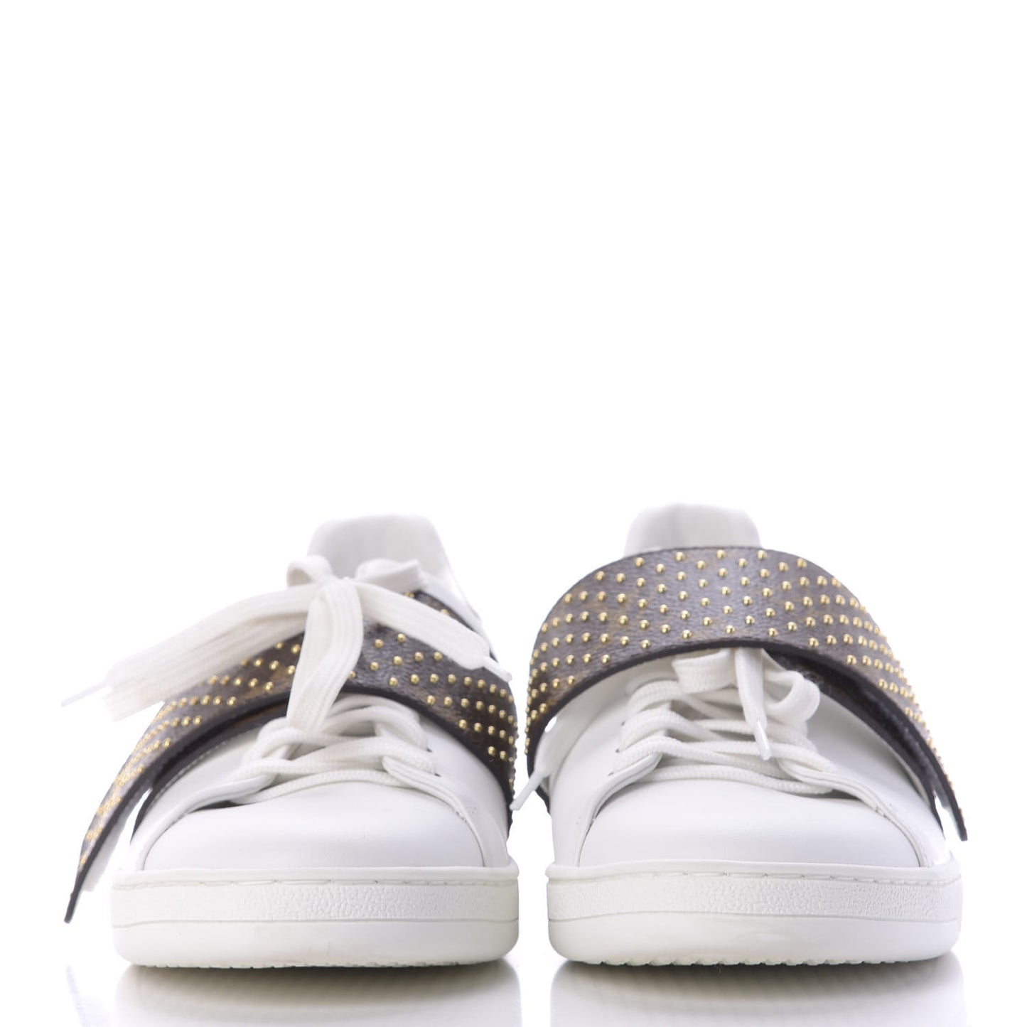 Calfskin Monogram Frontrow Sneaker 38.5 White