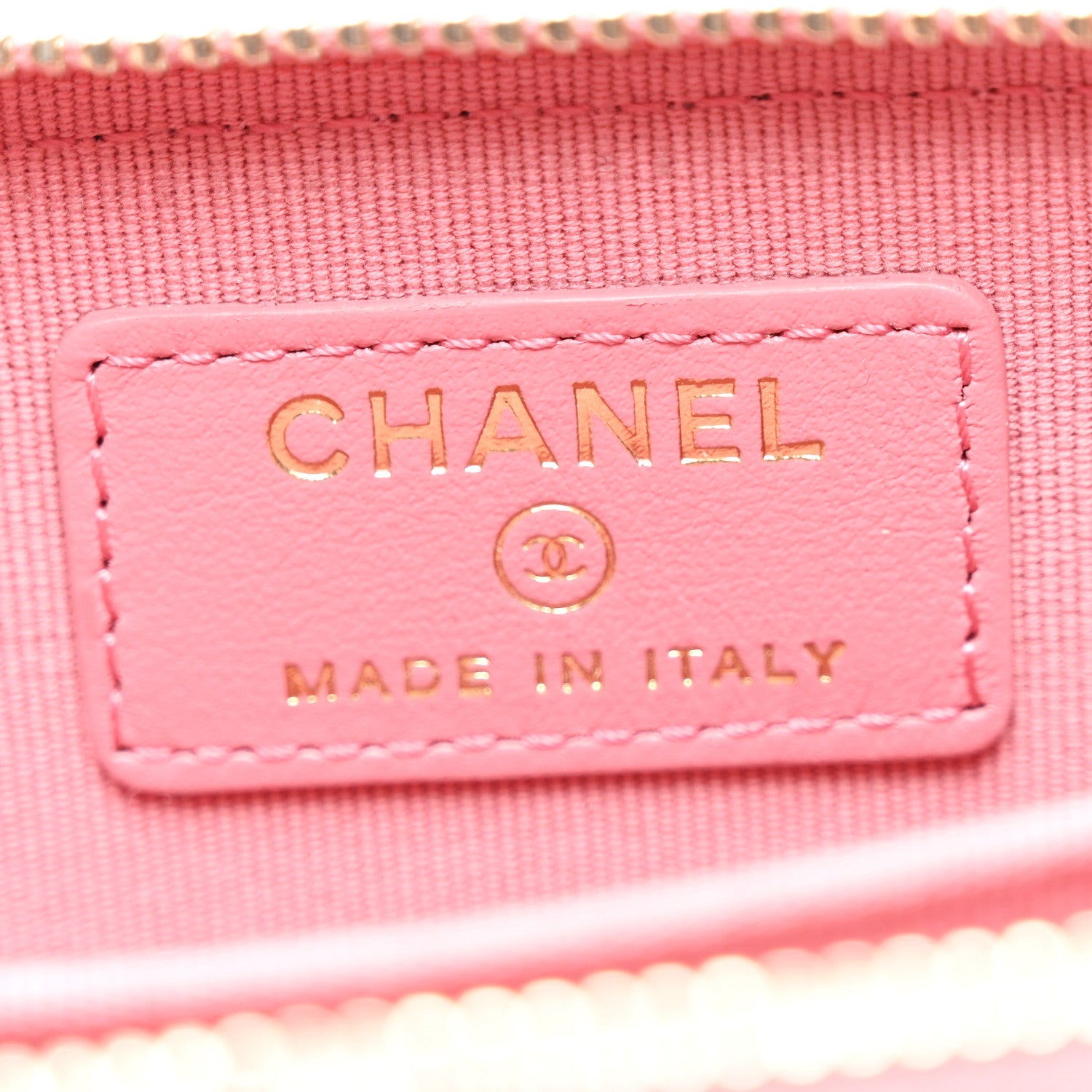 Chanel Caviar Quilted Zip Card Holder Pink 6 of 8