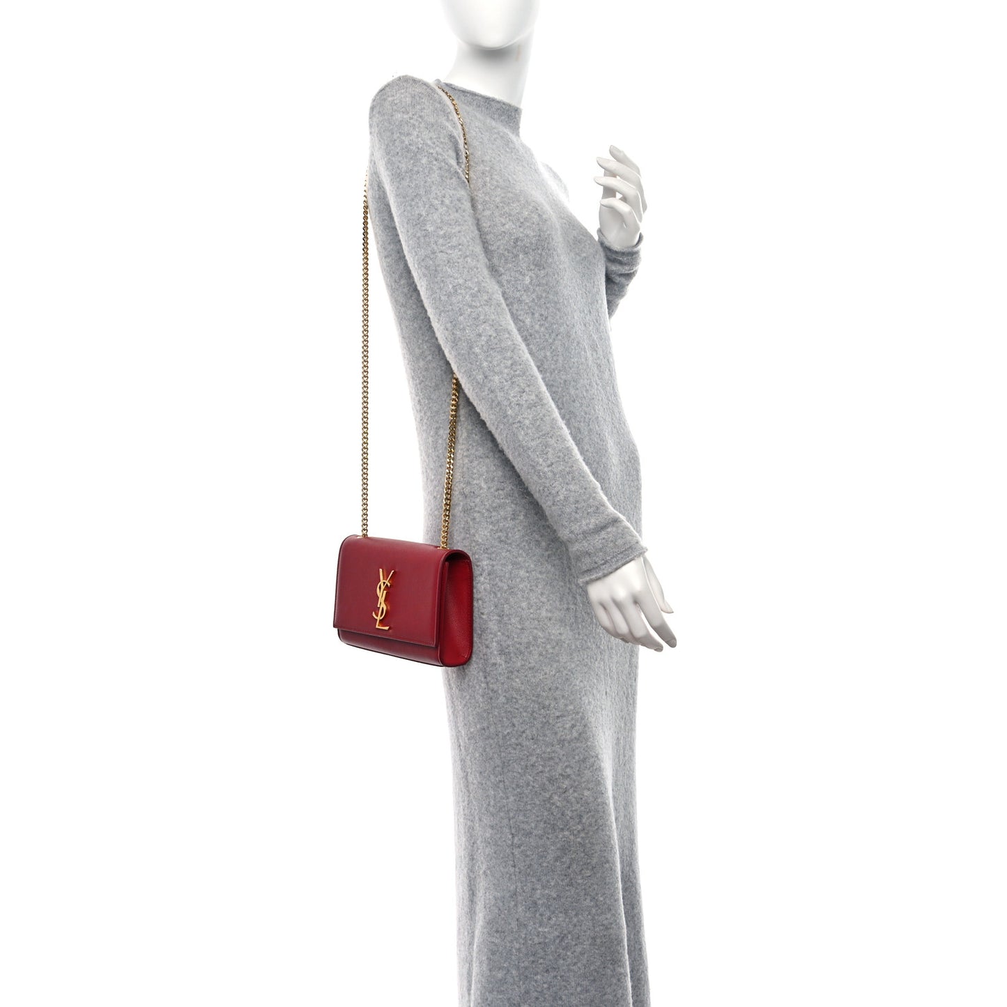 Grain De Poudre Small Monogram Kate Satchel Red