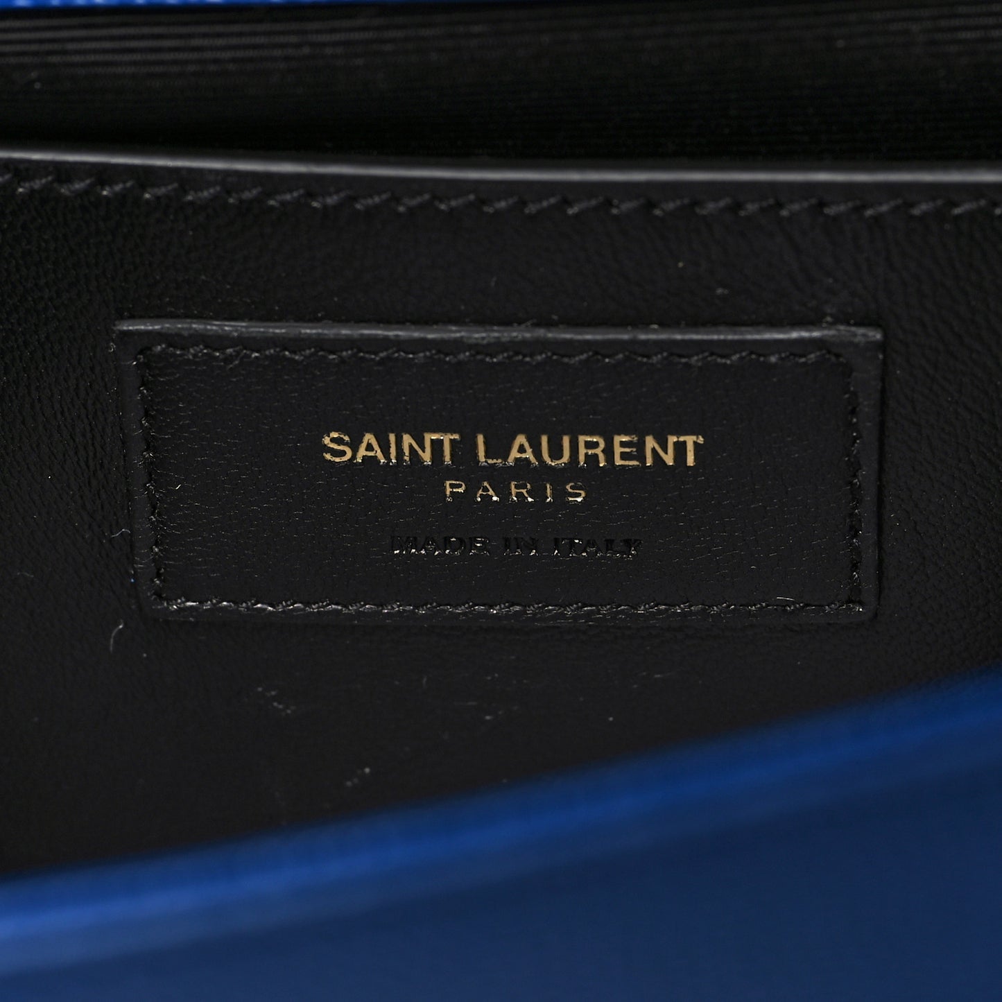 Grain De Poudre Classic Monogram Cassandre Clutch Blue Majorelle