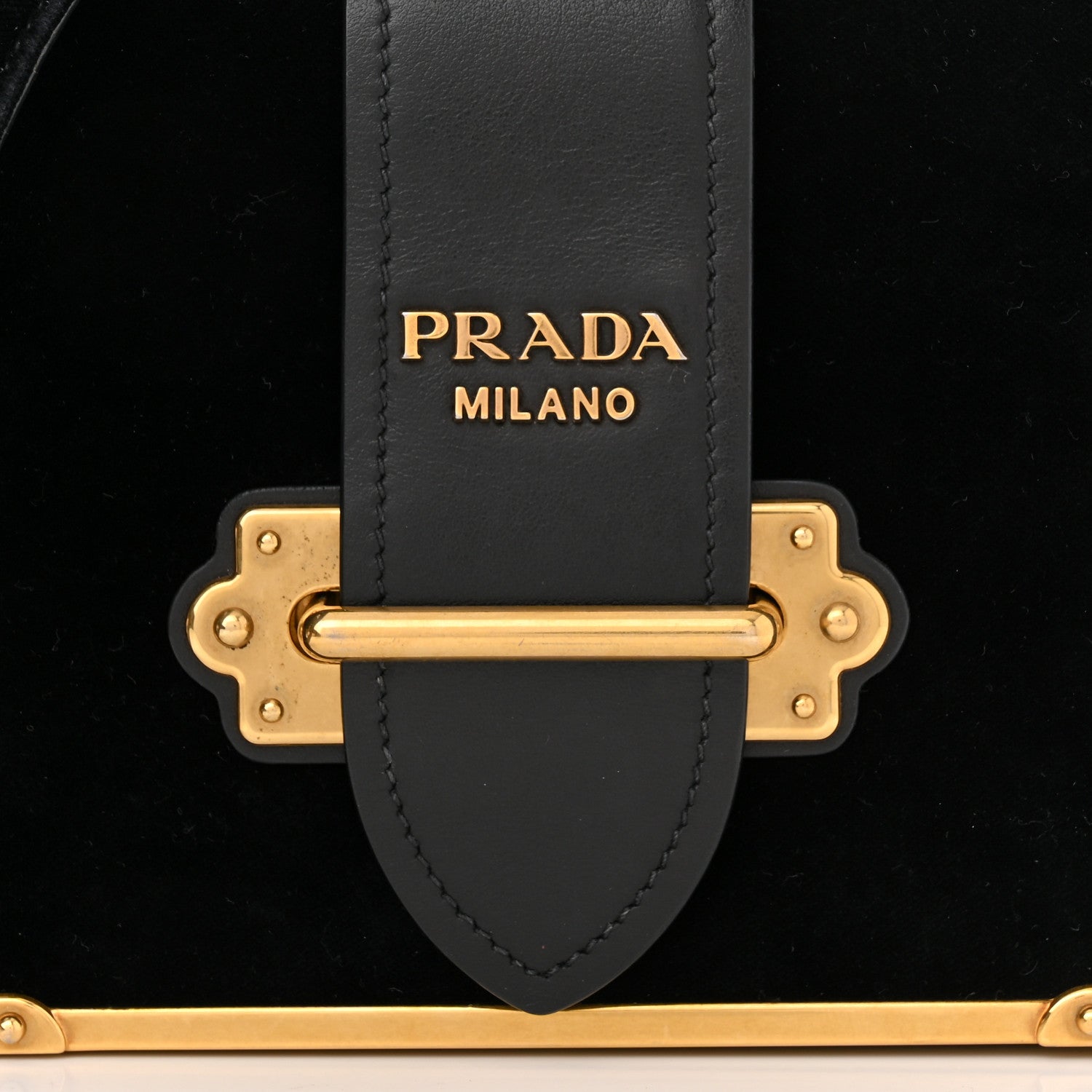 Prada Velvet City Calfskin Cahier Bag Black 7 of 9