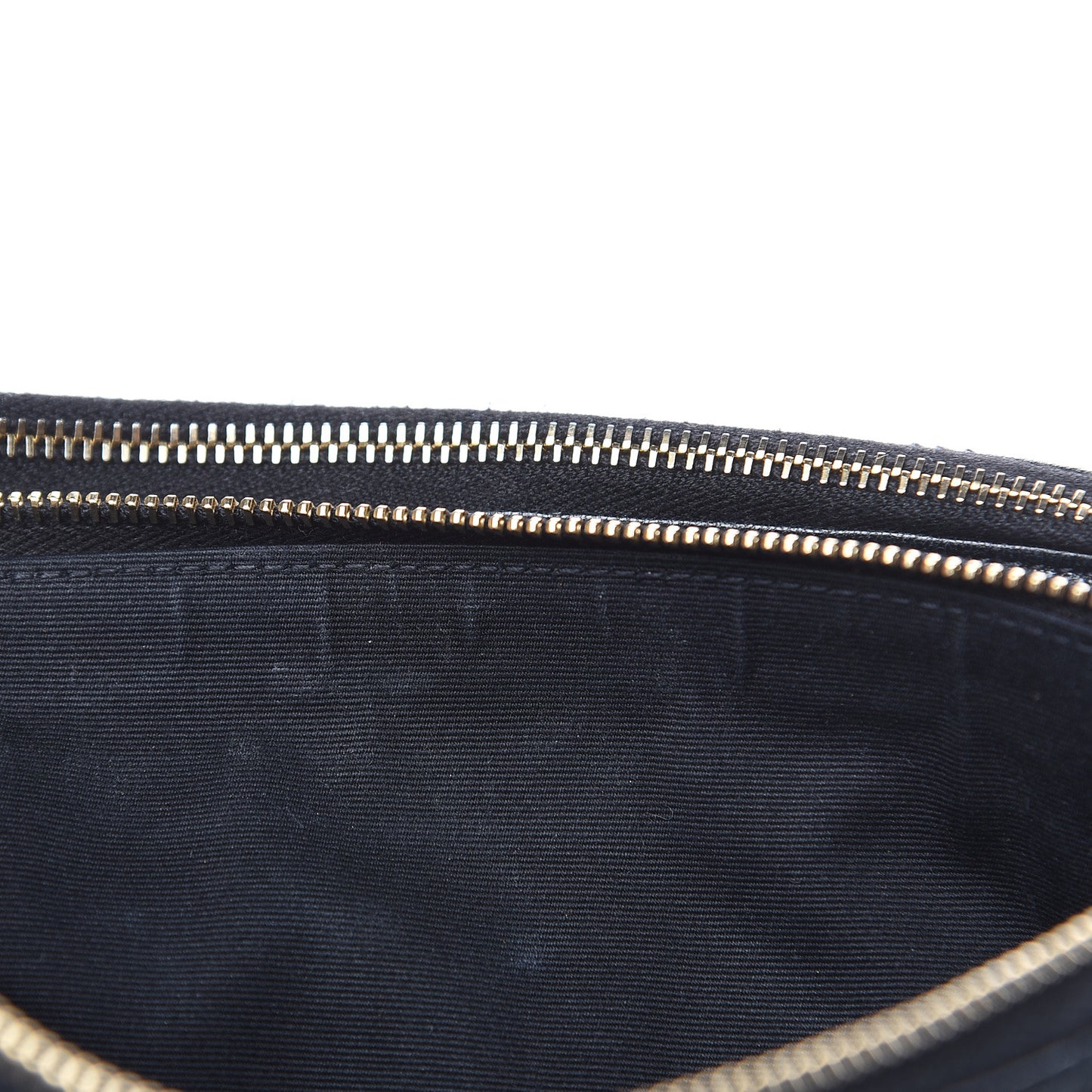 Grained Lambskin Quilted Mini Becky Double Zip Bag Black
