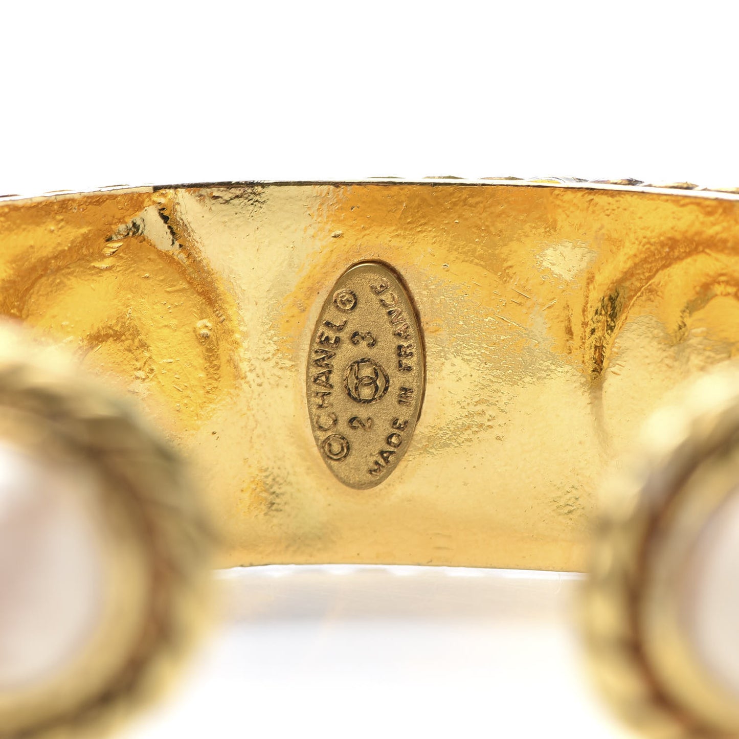 Pearl Braided Cuff Gold
