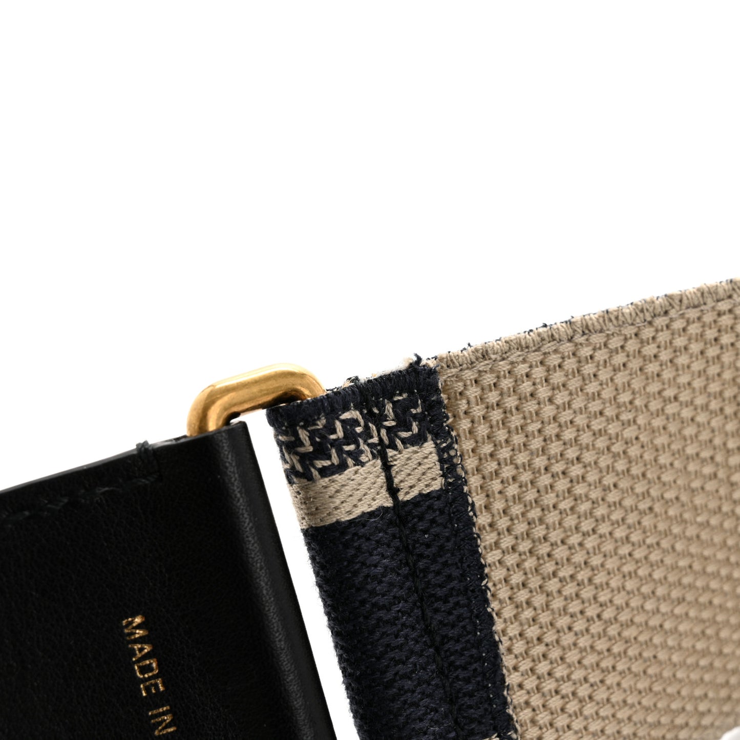 Canvas Embroidered Shoulder Strap Blue
