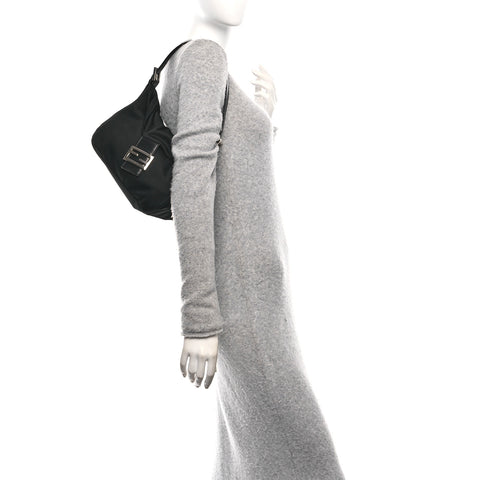 Nylon Baguette Bag Black