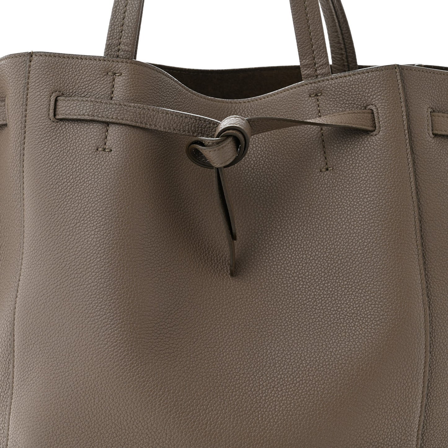 Soft Grained Calfskin Medium Belt Cabas Phantom Taupe