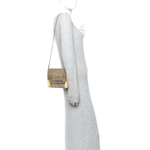 Matte Alligator Lizard Mini Sac Roulis Ombre Vanille