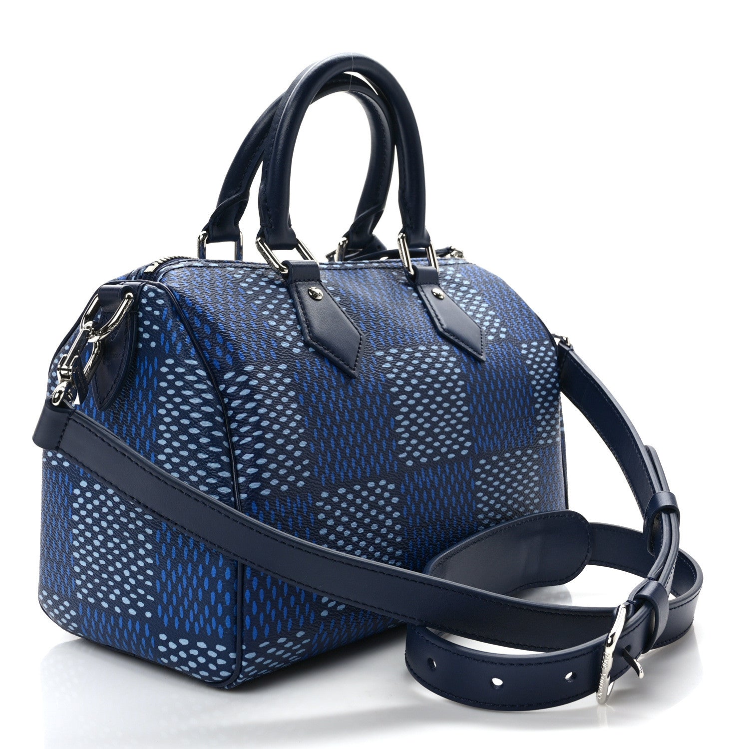 Louis Vuitton Damier Heritage Speedy Bandouliere 25 Blue 2 of 7