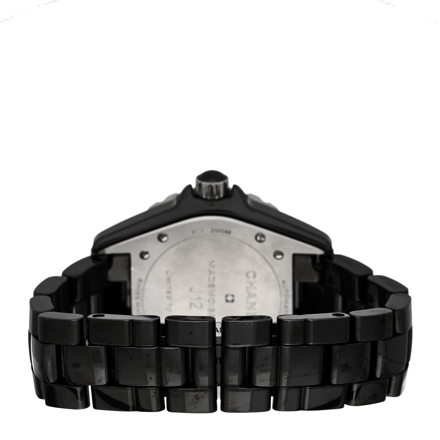 Stainless Steel Ceramic Diamond 38mm J12 Limited Edition Mademoiselle Automatic Watch Black