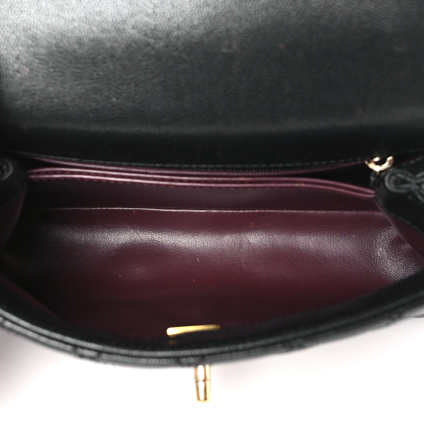Caviar Quilted Mini Coco Handle Flap Black
