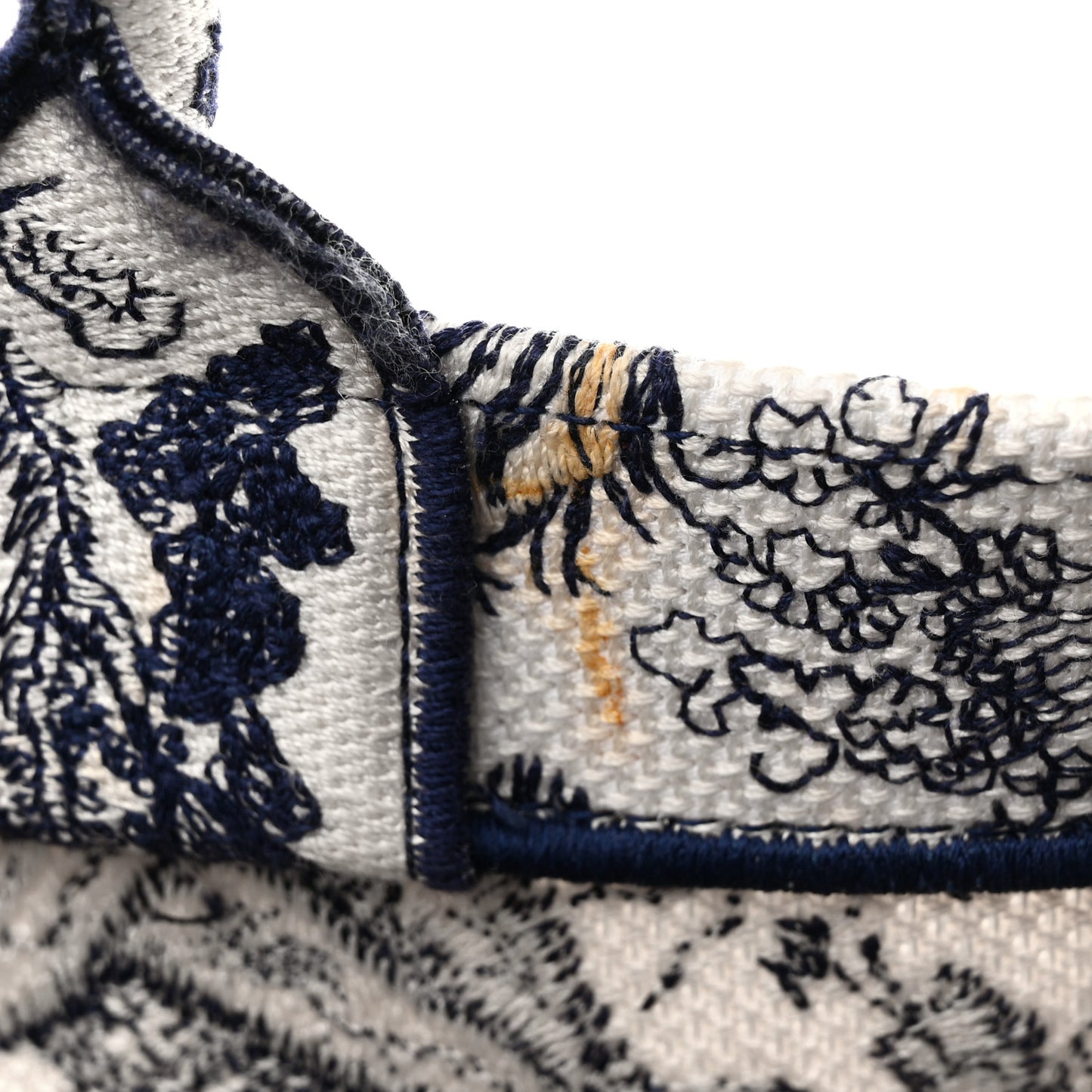 Canvas Embroidered Medium Dioriviera Toile De Jouy Book Tote Blue