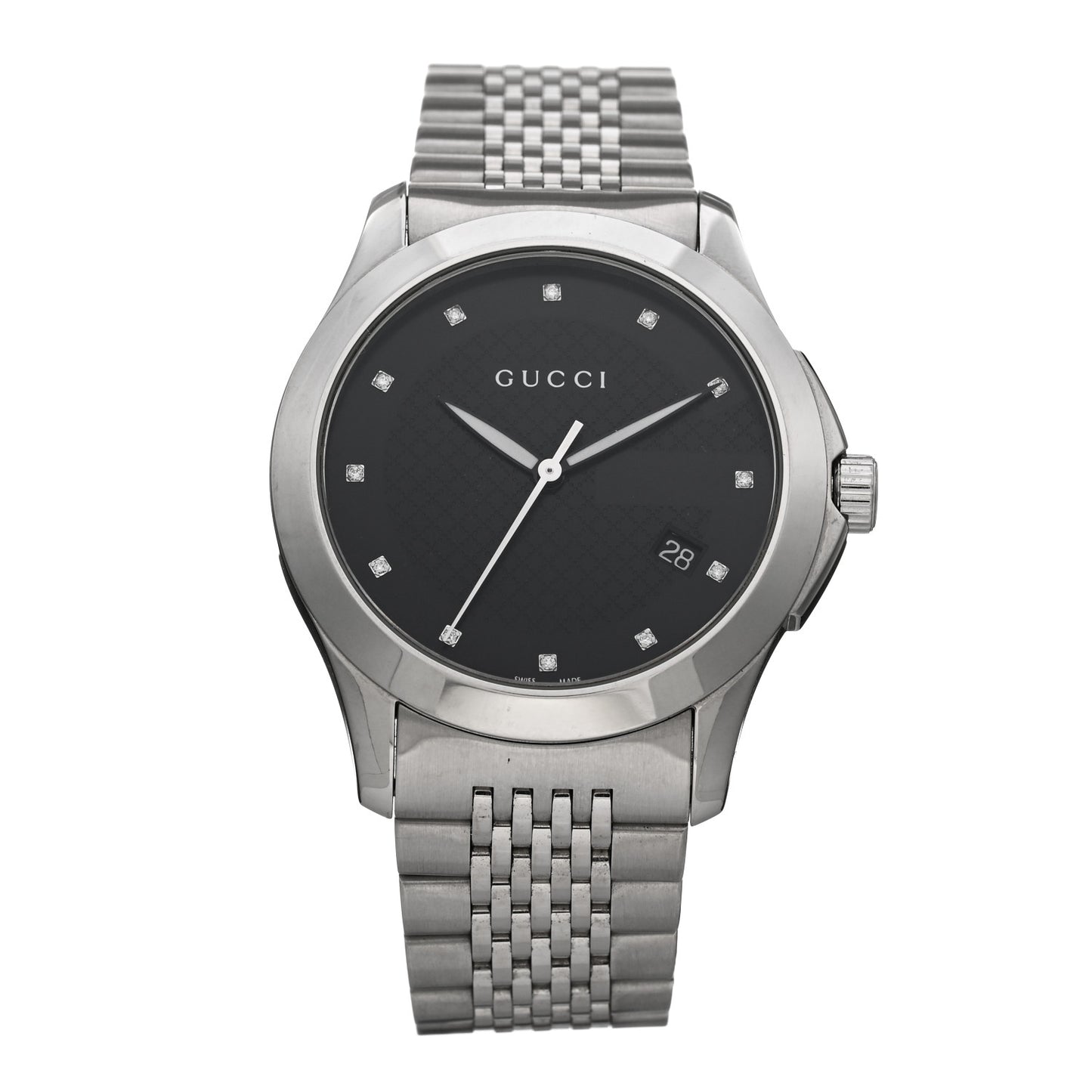 Stainless Steel Diamond 38mm G-Timeless Quartz Watch Black