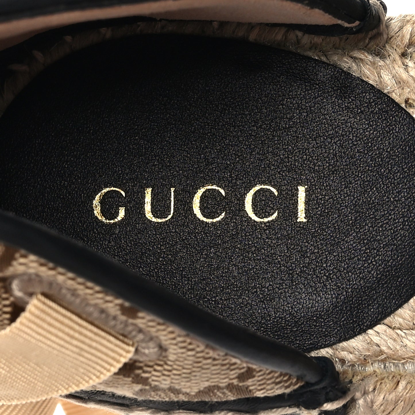 Monogram Matelasse GG Marmont Ankle Wrap Platform 35/120mm Espadrille Wedges 35.5  35.5 Beige Ebony Black Sand Storm