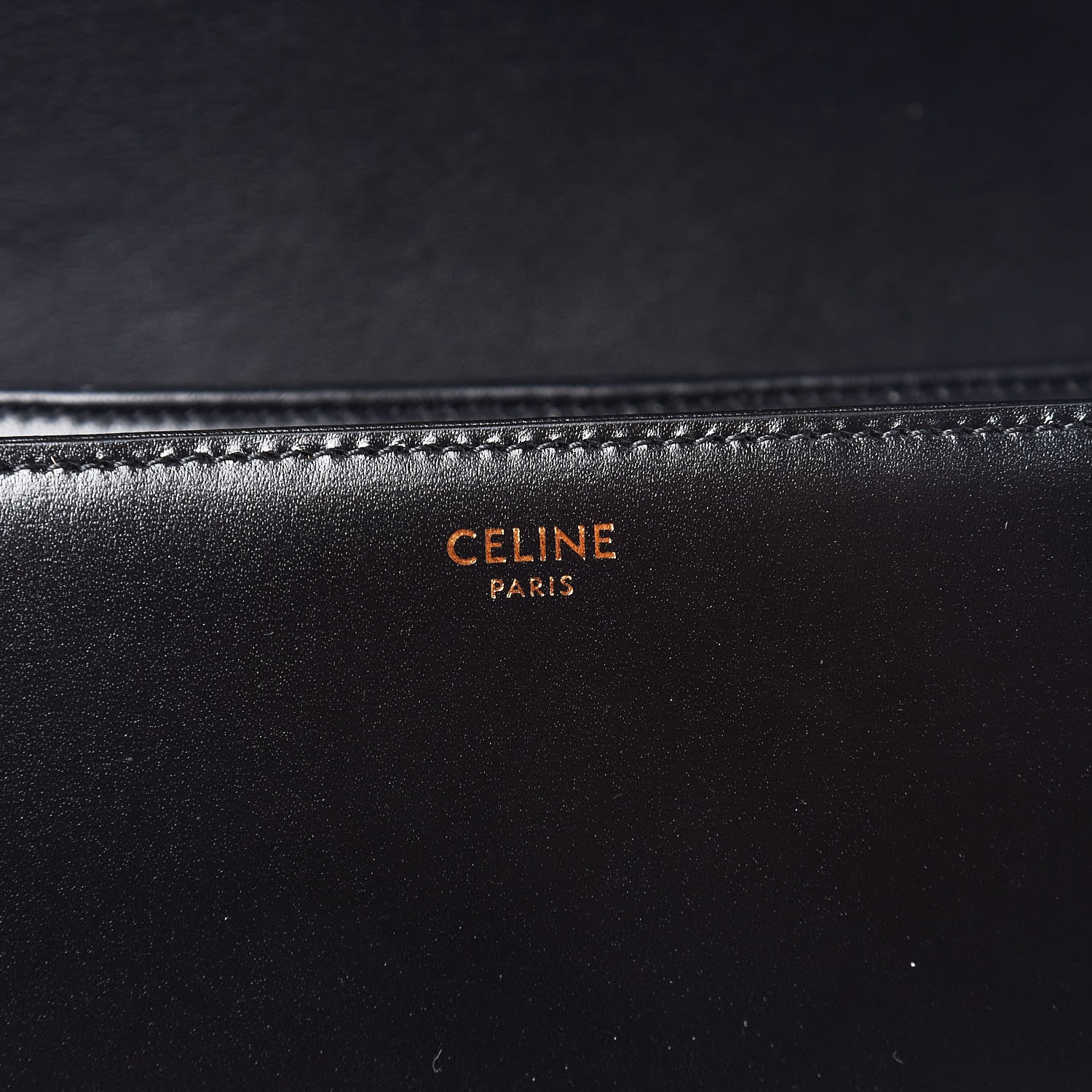 Celine Shiny Calfskin Medium Triomphe Black 8 of 10