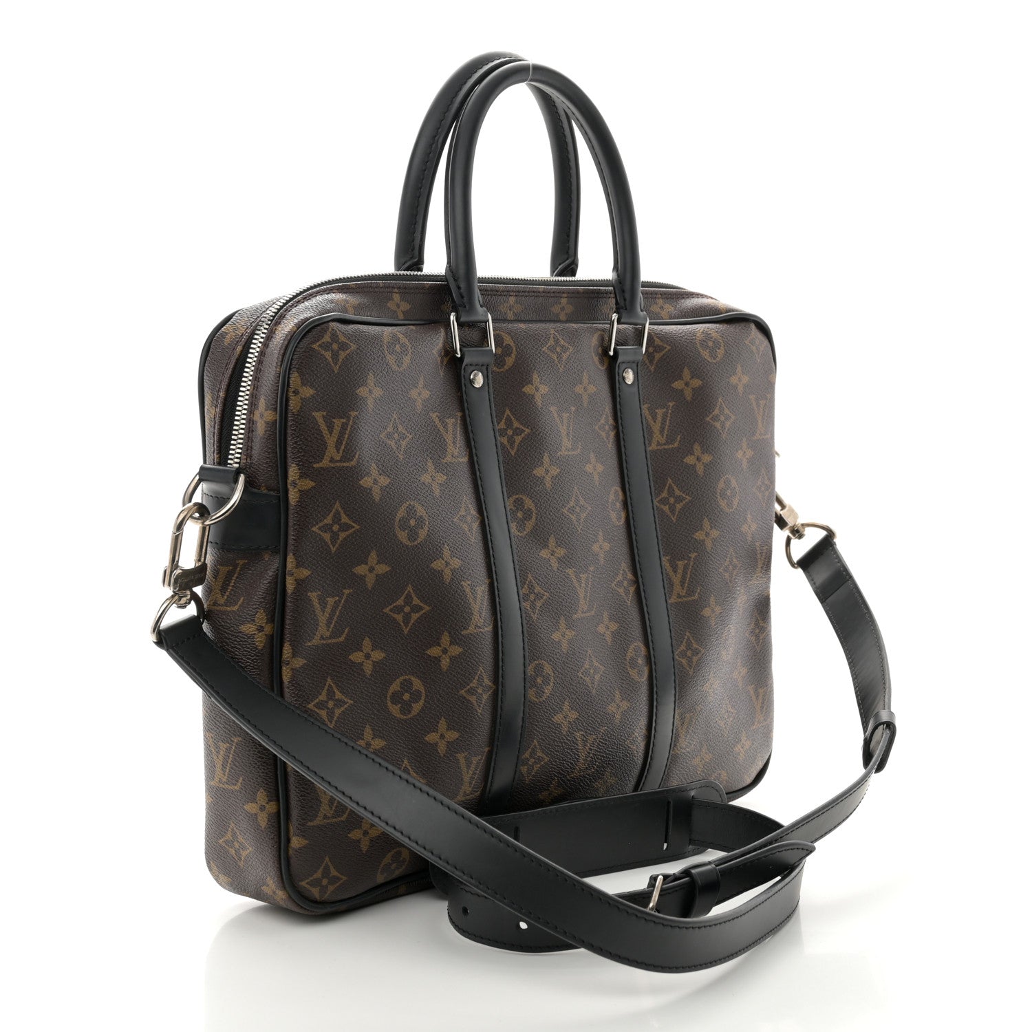 Louis Vuitton Monogram Macassar Porte-Documents Voyage PM 3 of 12