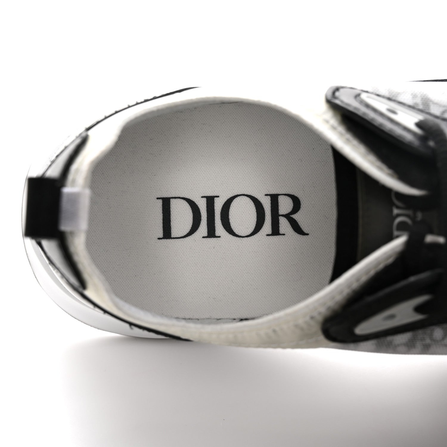 Christian Dior Smooth Calfskin Technical Mesh Oblique Womens B25 Runner Sneakers 39 Black Grey 8 of 17