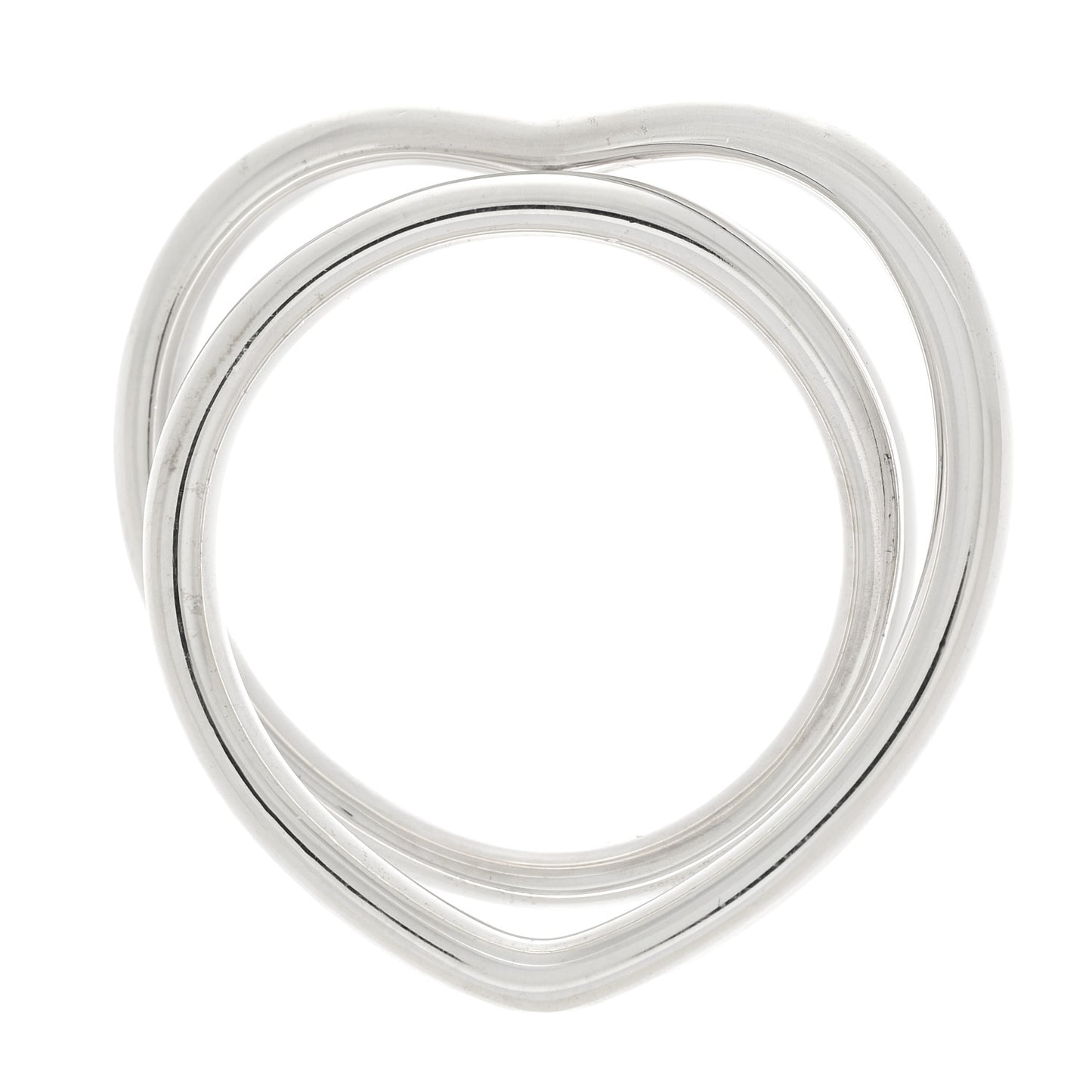 Sterling Silver MM Vertige Coeur Ring 54 6.75